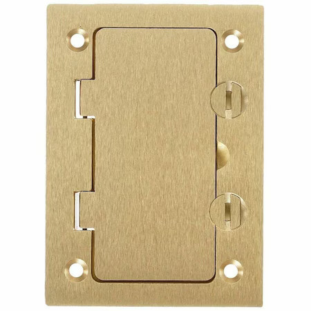 Hubbell Wiring Device-Kellems S3826 Box Cover, Floor Box Type, 1 Gang, Brass