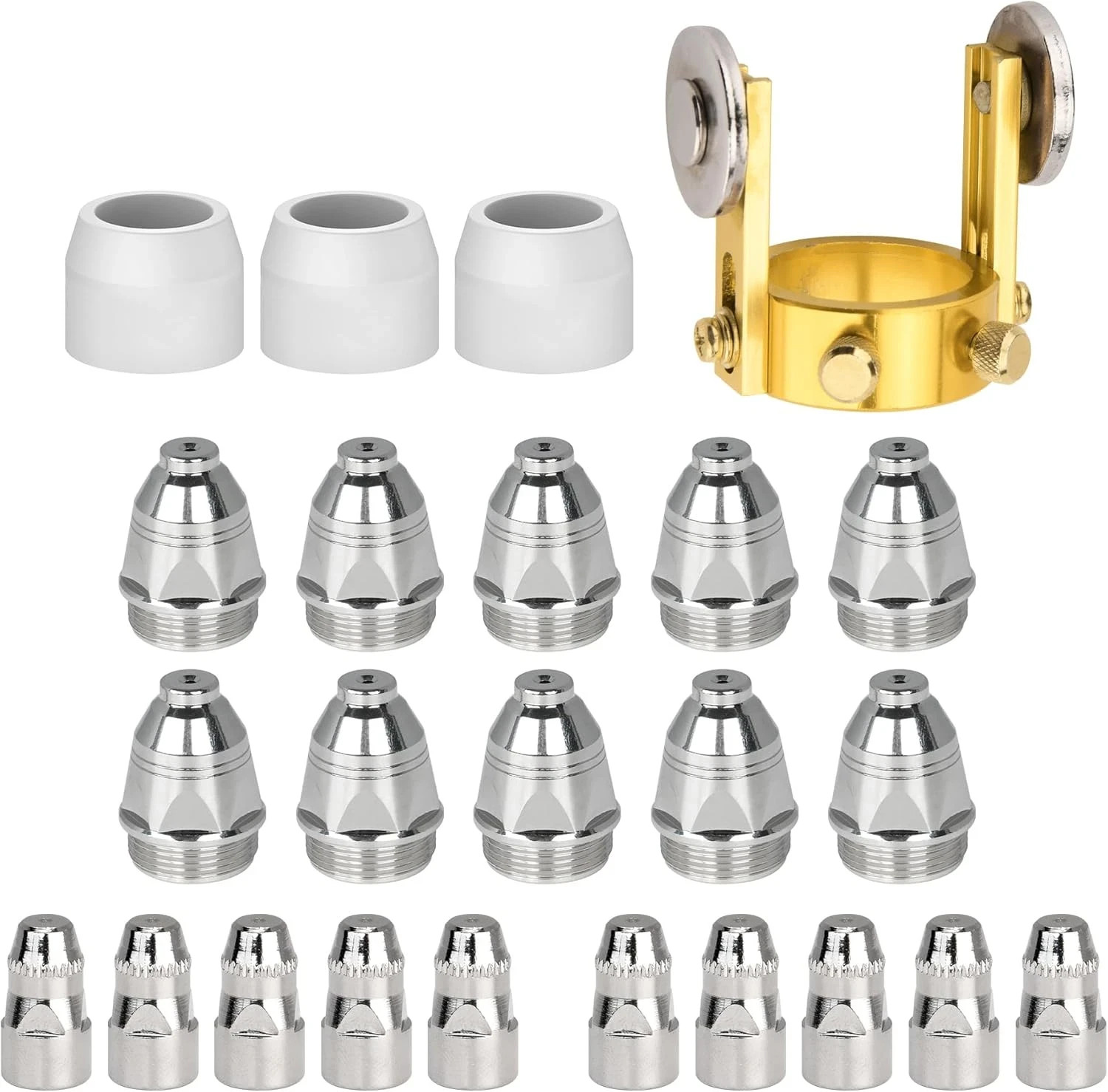 P-80 Plasma Cutter Torch Consumables, 24Pcs 1.5Mm Cutting Torch Nozzle Tips Elec