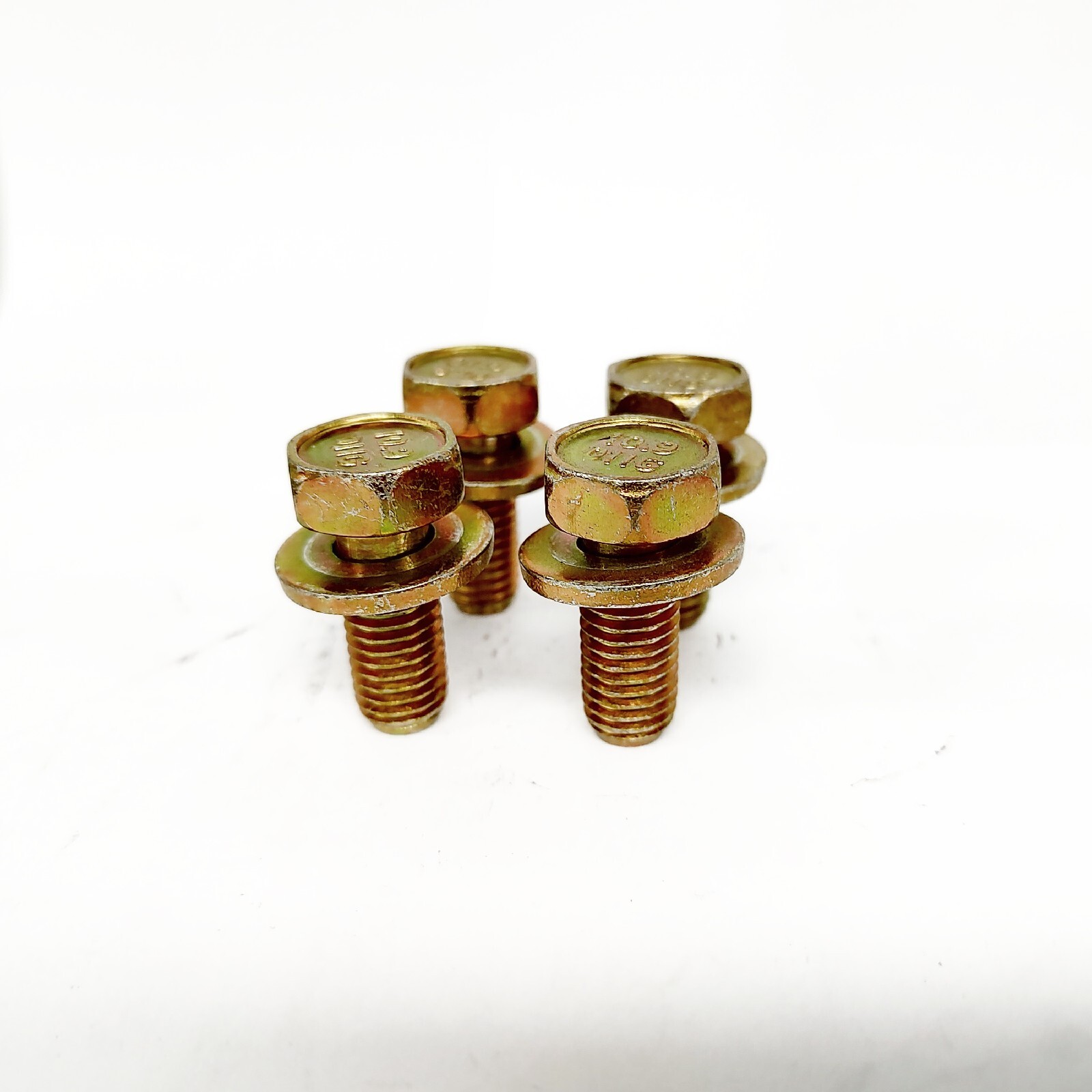 M12-1.75 X 30mm, 4037 Alloy Class 10.9 Sems DIN 933, Yellow Zinc Bolts, 275-QTY