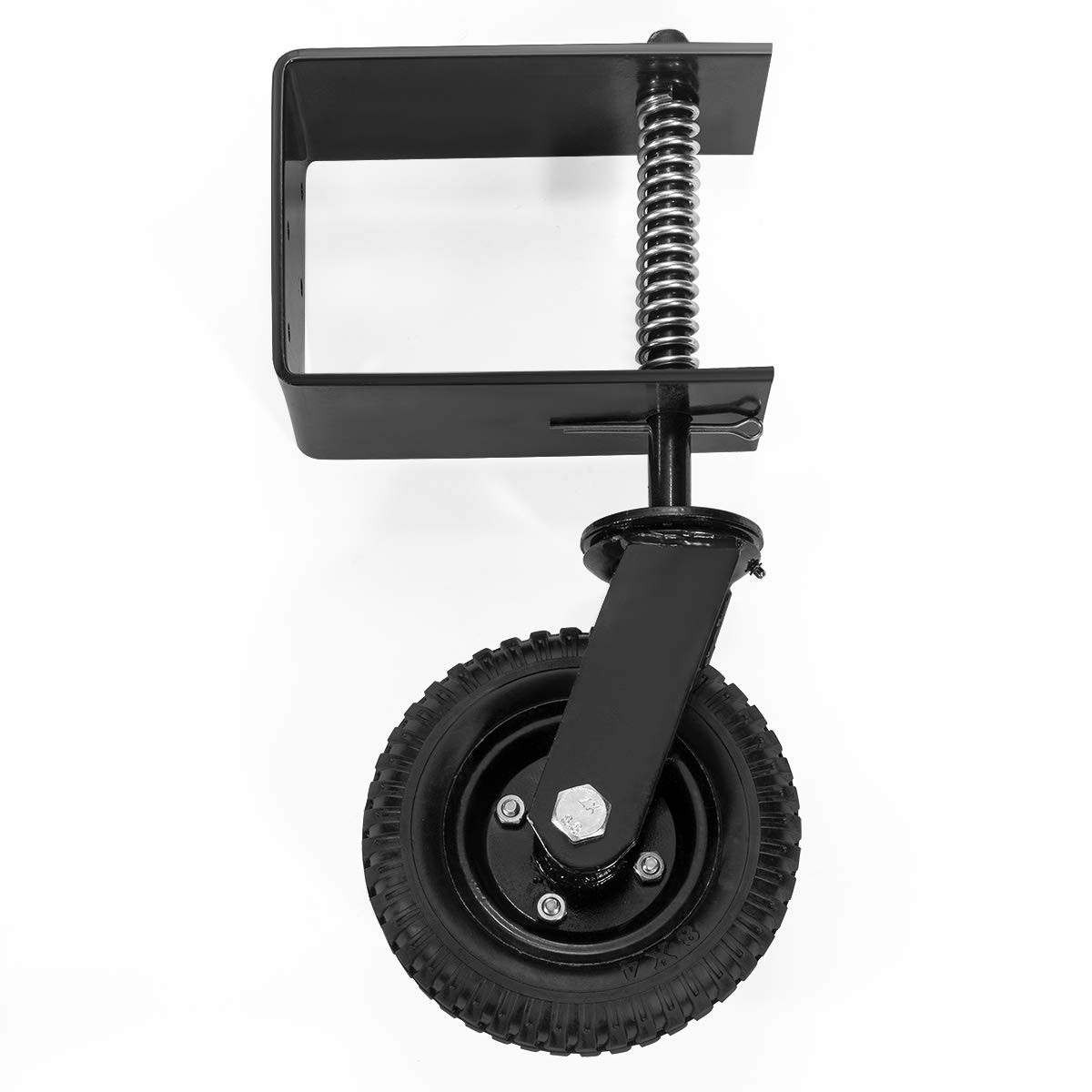 Stark USA Universal 8″ Flat-Free Tire Gate Wheel Suspension Spring-Loaded Wood C
