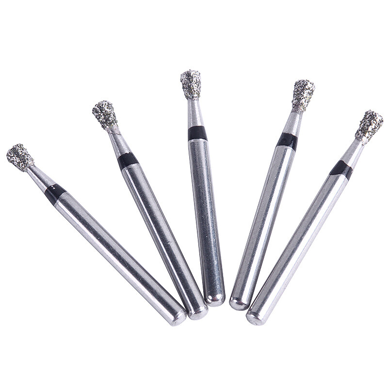 10pc/Kit Dental Diamond Bur Tips Set Drills Burs fit High Speed Handpiece AZDENT