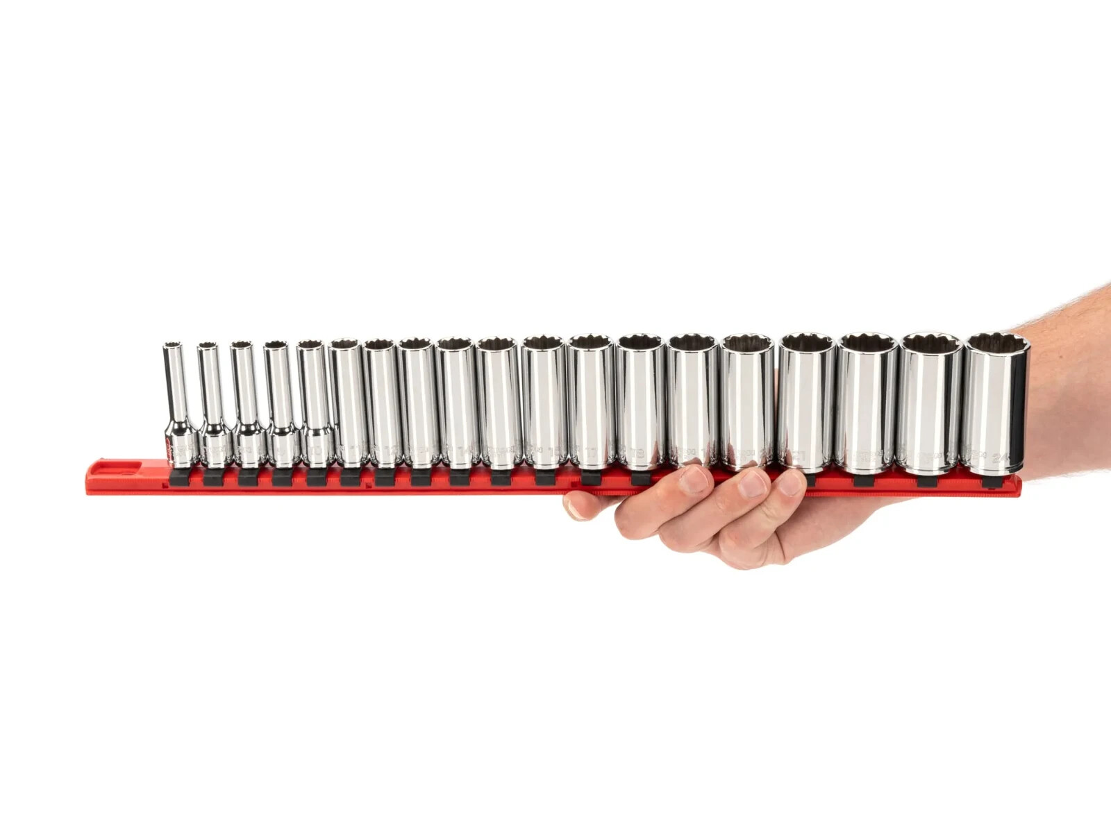 Tekton 3/8 Inch Deep 12 Point Socket Set, 19 Piece (6-24 Mm)
