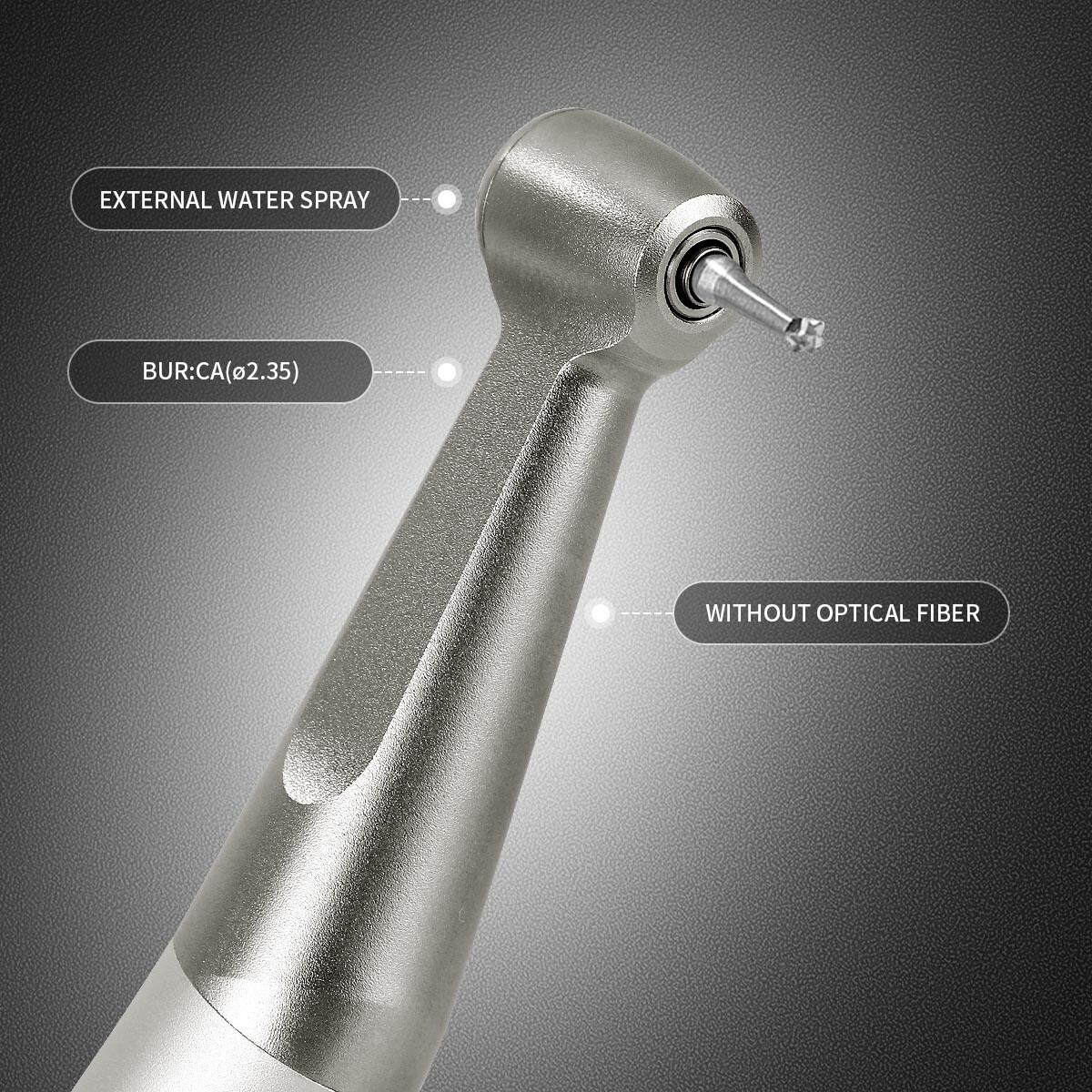 AZDENT Dental Handpiece Slow Low Speed Contra Angle Straight Air Motor 2/4Hole