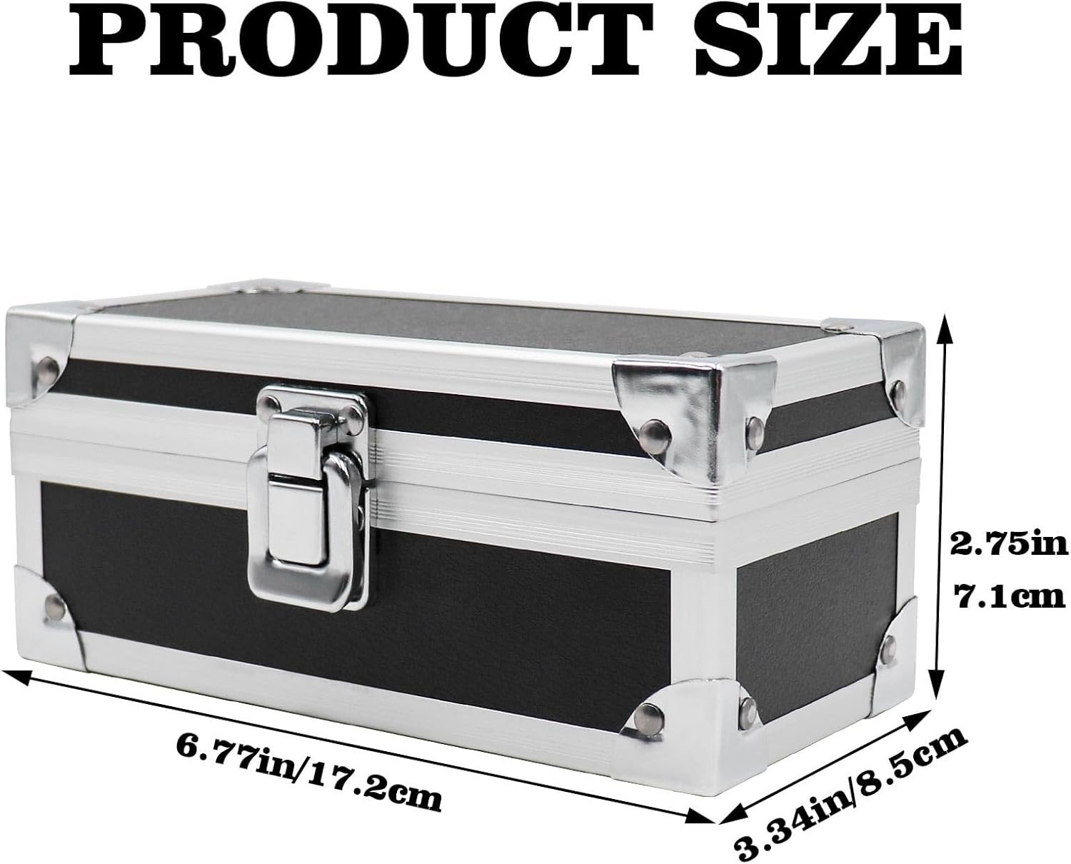 Lockable Cash Box with Key Metal Money Storage Organizer Coin Bill Case