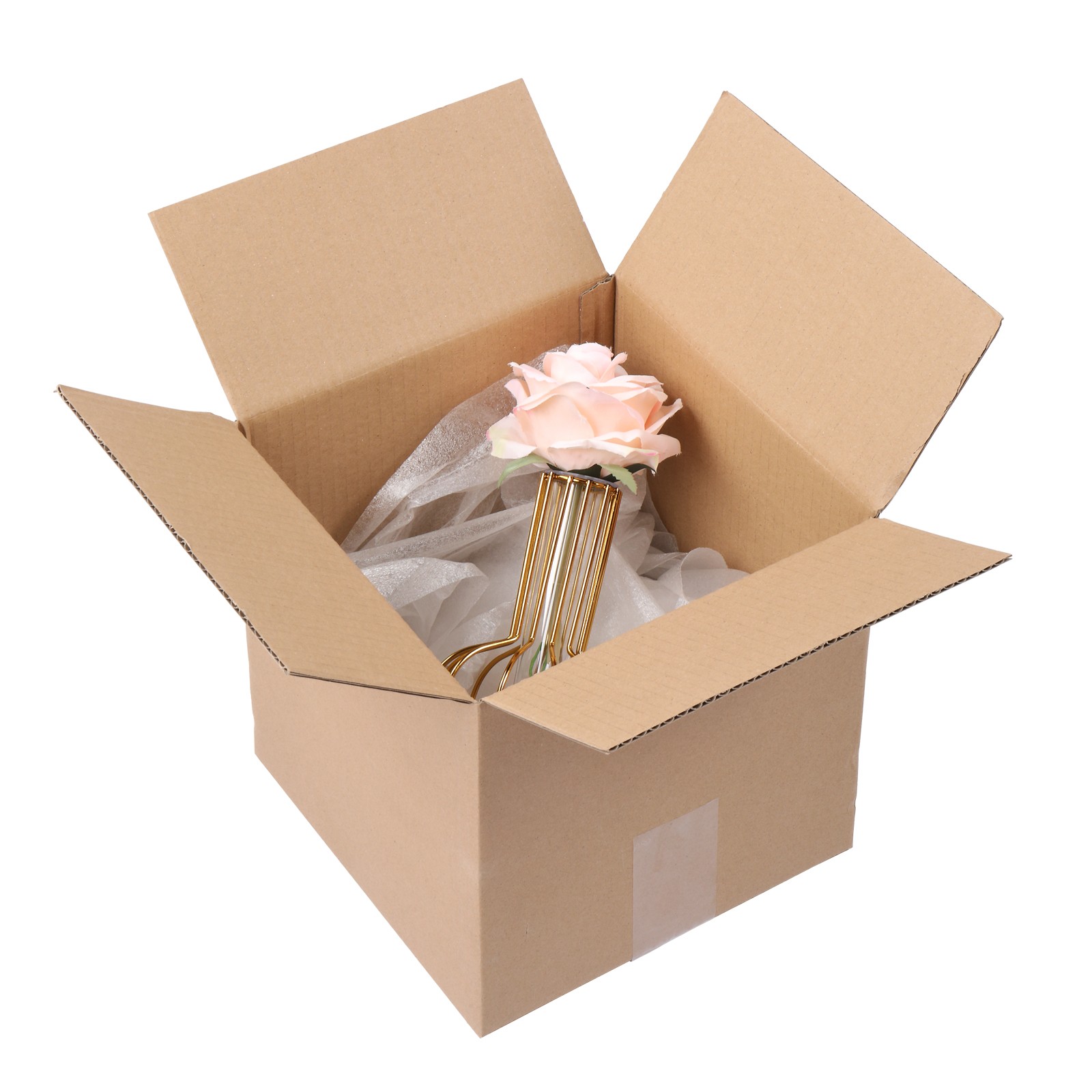 50 8x8x8 Brown/Kraft Corrugated Cardboard Shipping Boxes for Moving Recyclable