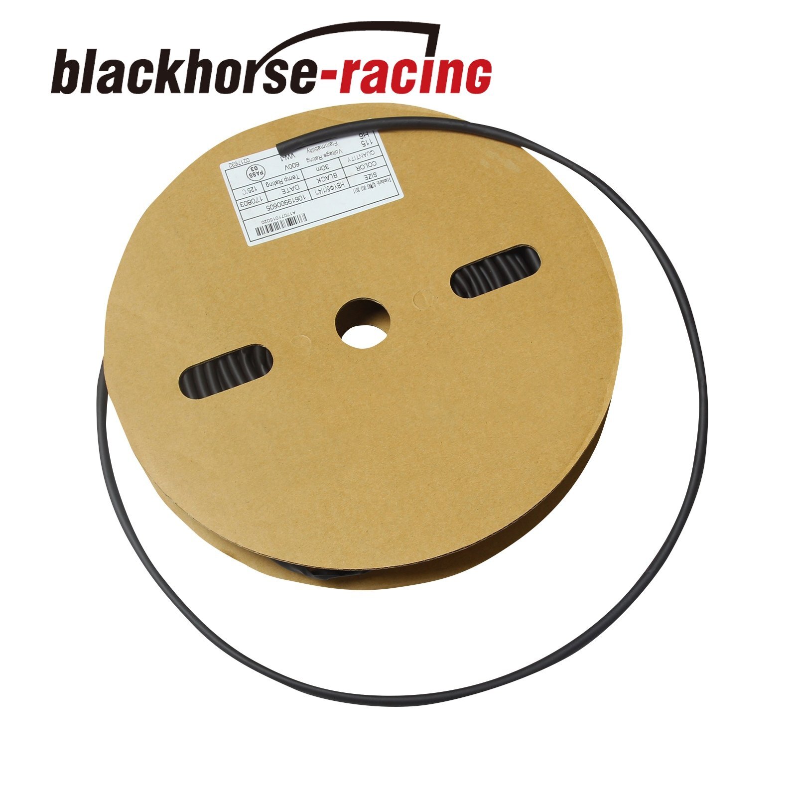 100 FT/100′ Feet 1/4″ 6mm Polyolefin 2:1 Heat Shrink Tubing Tube Cable UL Black