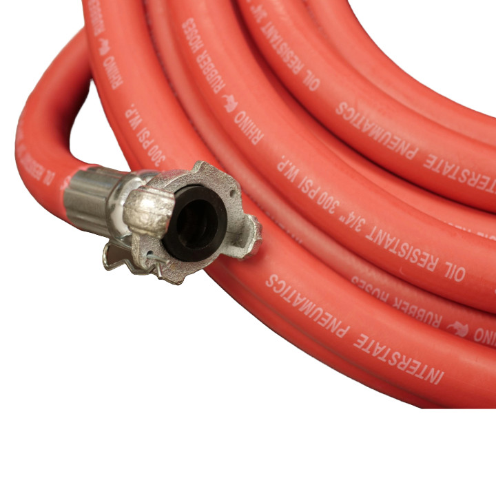 Interstate Pneumatics 50FT Jack Hammer Red Rubber Hose 3/4 Inch x 50′ 300 PSI
