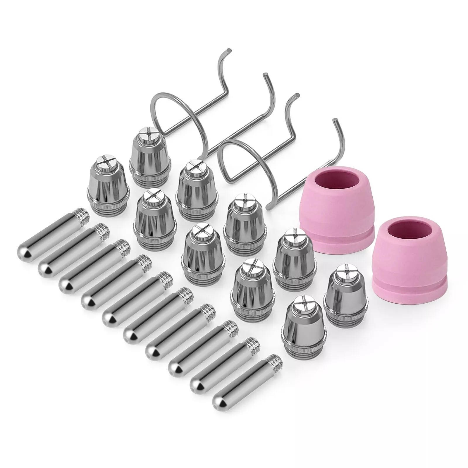 24pcs Plasma Cutter Torch Consumables Tip Kit For SG-55, AG-60, WSD-60, CUT50 60