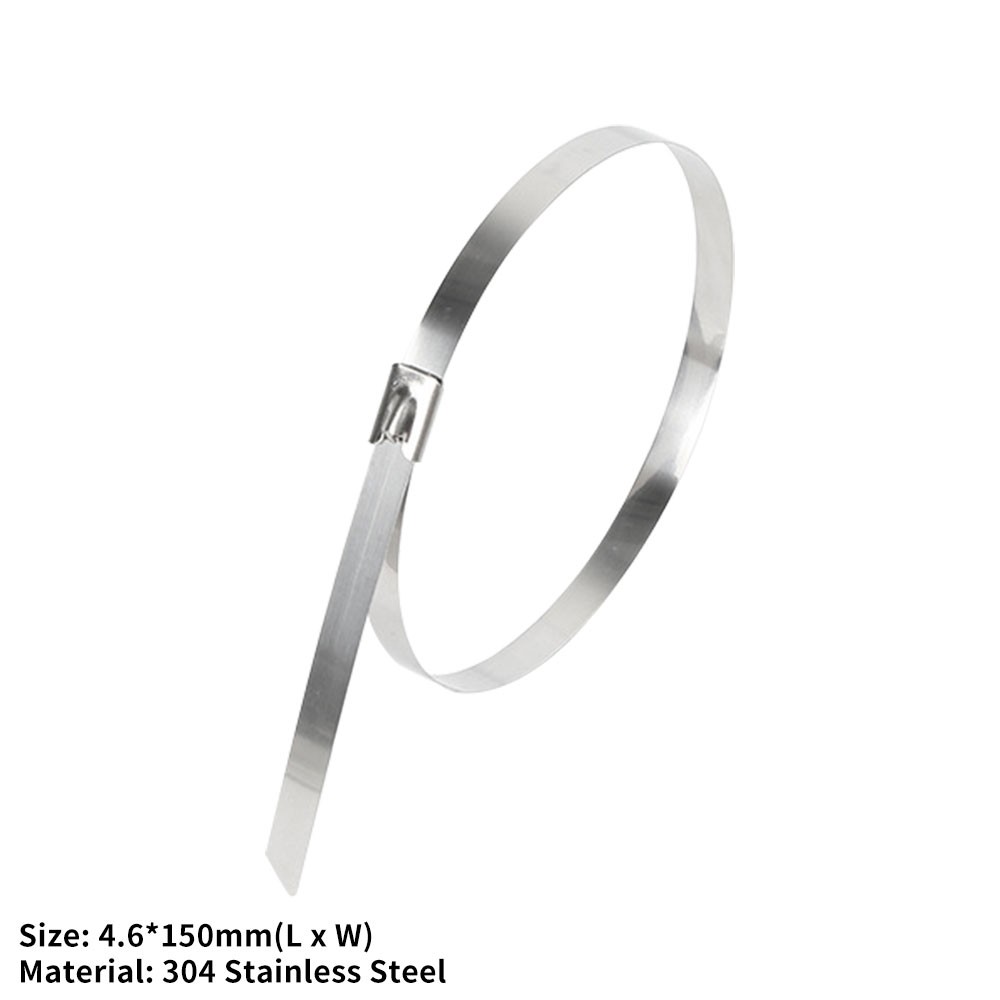 300MM X 4.6MM STAINLESS STEEL METAL CABLE TIES WRAP HEAT EXHAUST ZIP TIE TL