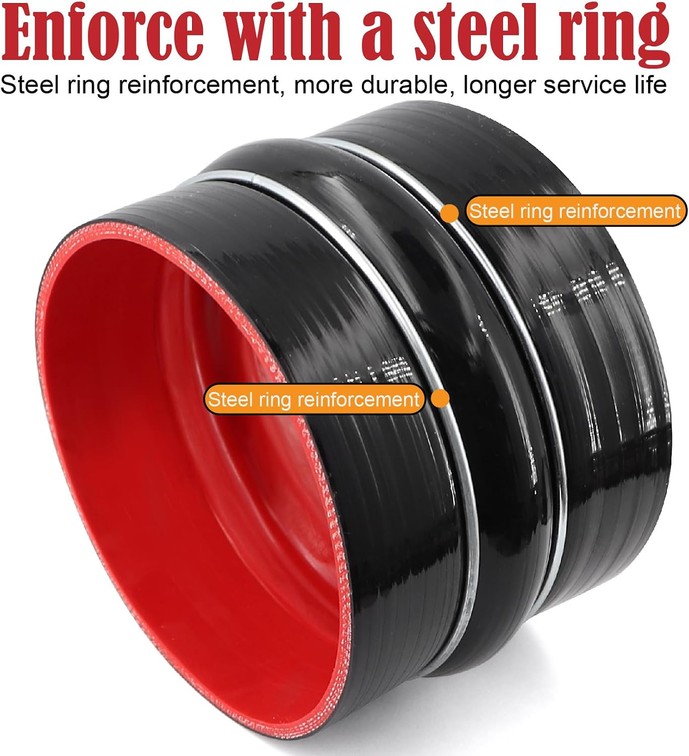 Straight Coupler Silicone Hose ID 5 Inch 4 Ply Polyester Reinforcement As