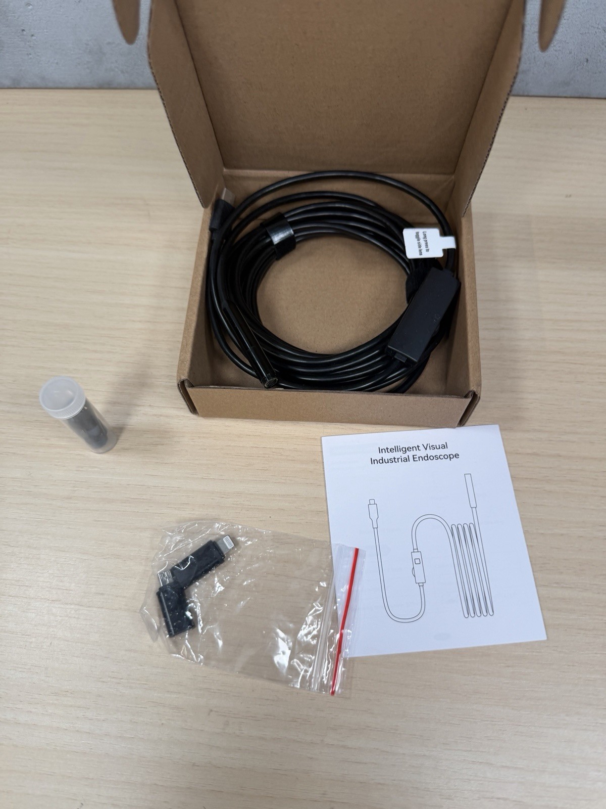 Endoscope Industrial dual Camera Lens 5m Line Length New Photo & Video HD LED