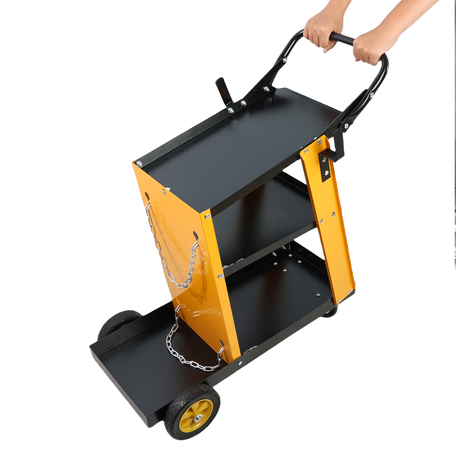 Welding Cart 3 Tiers 200 LBS Welder Welding Cart with 360° Swivel Wheels New