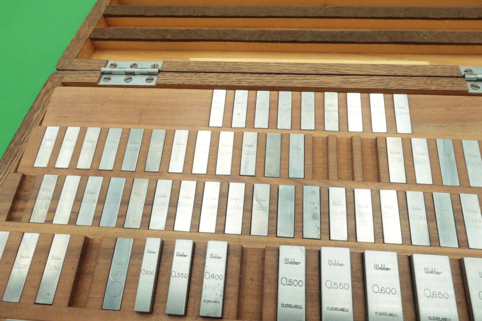 Webber Gage Block Set .1001″ to 4″ 75 Piece Set Missing 6 Blocks Cleveland OH