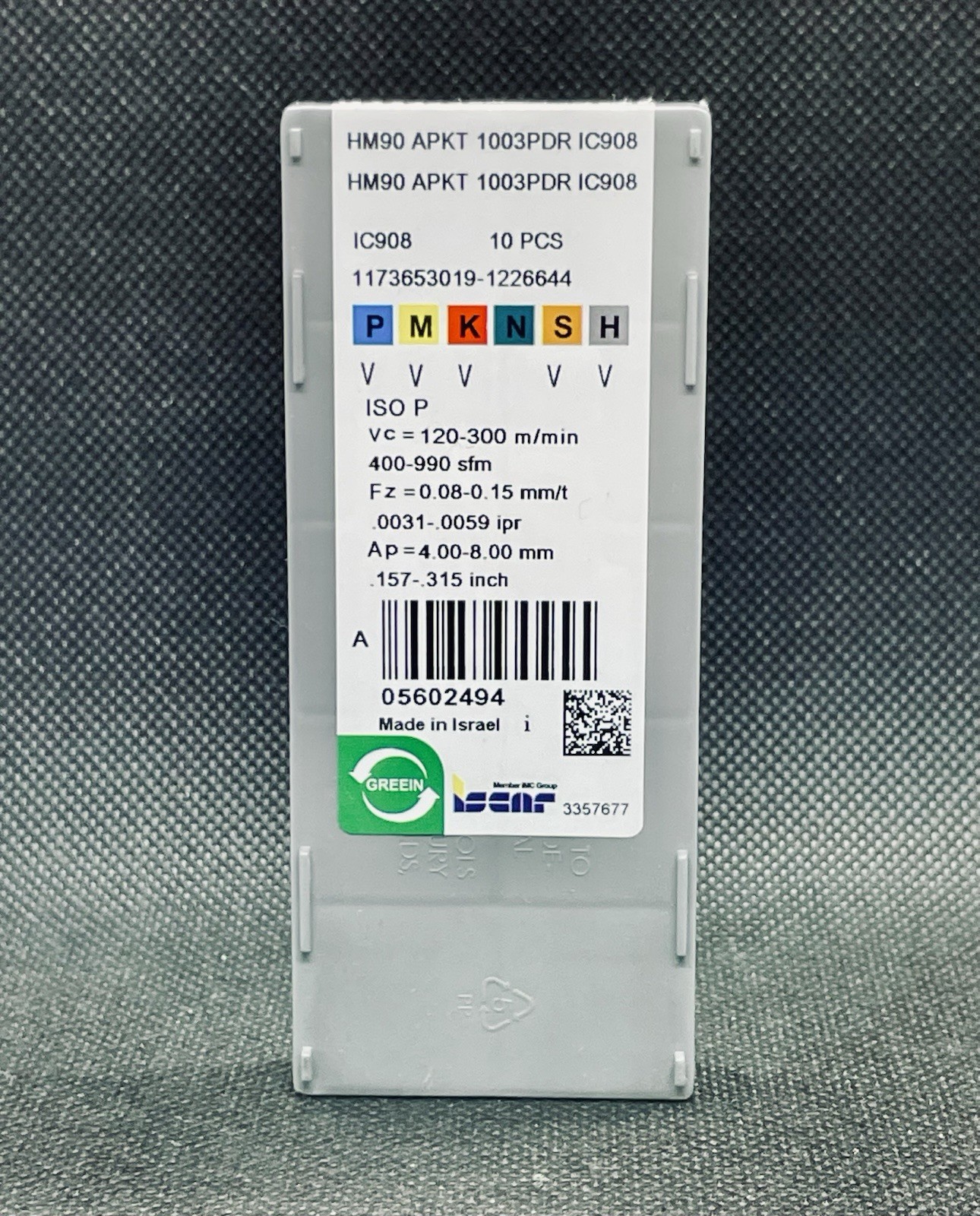 ISCAR HM90 APKT 1003PDR IC908 Carbide Milling Inserts APKT1003PDR 10 PCS