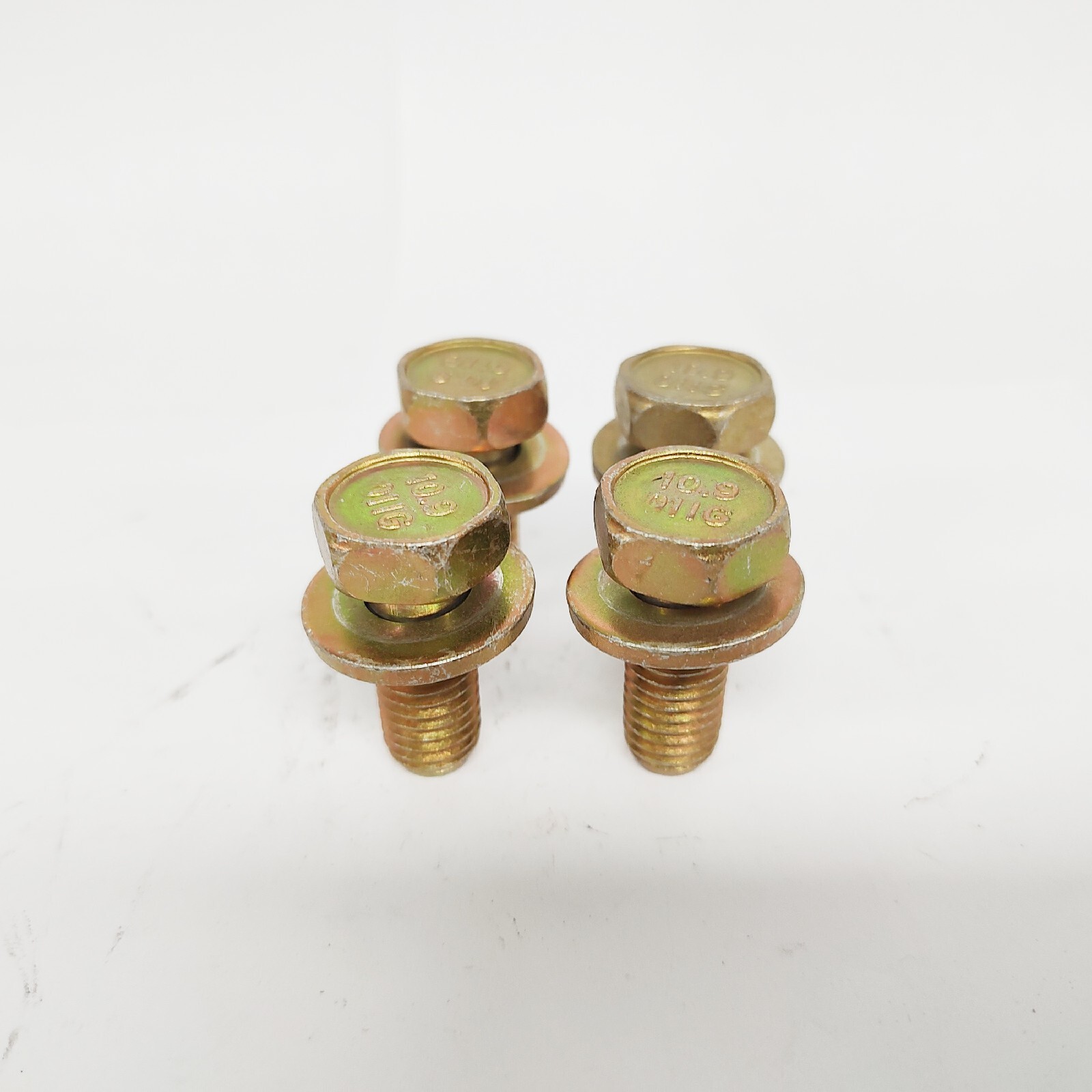 M12-1.75 X 30mm, 4037 Alloy Class 10.9 Sems DIN 933, Yellow Zinc Bolts, 275-QTY