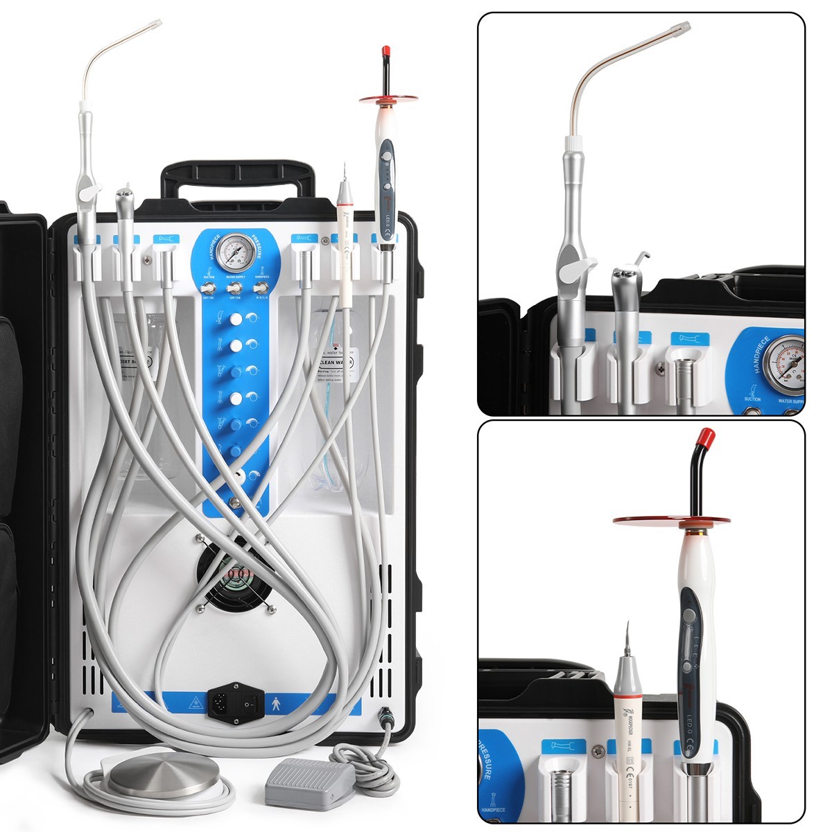 Dental Unit Chair Computer Controlled DC Motor/Portable Mobile Dental Unit Cart