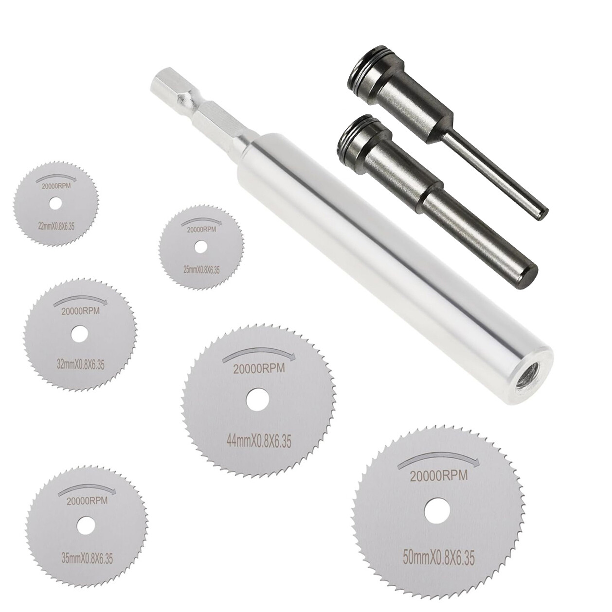 Inside Pipe Cutter with 6 Blades 2 Mandrels 1 Hex Shank Bit For PVC Plastic Pipe