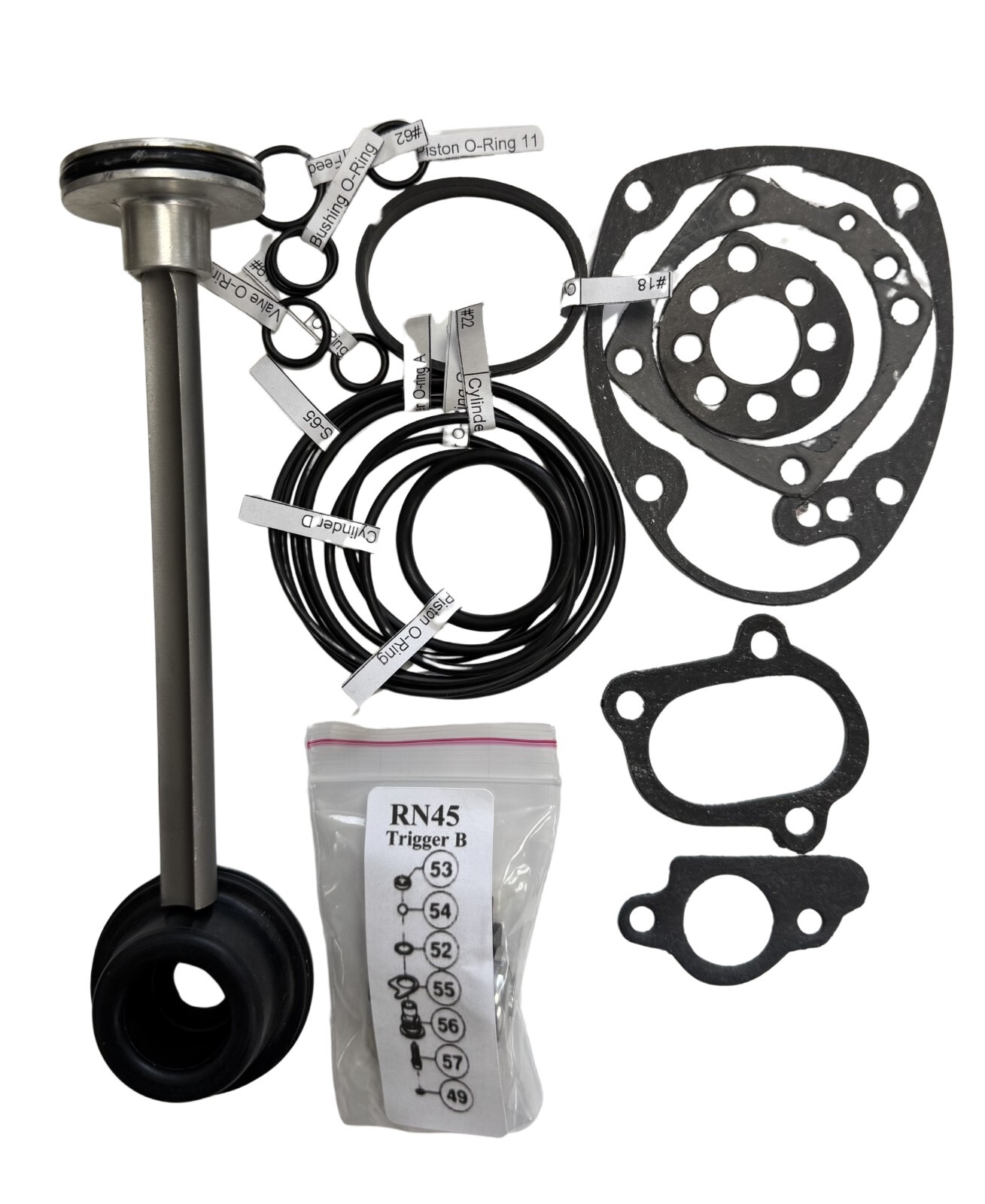 CoFast® Rebuild Kit O-Rings Gaskets Piston drive Bumper Trigger Hitachi NV45AB2