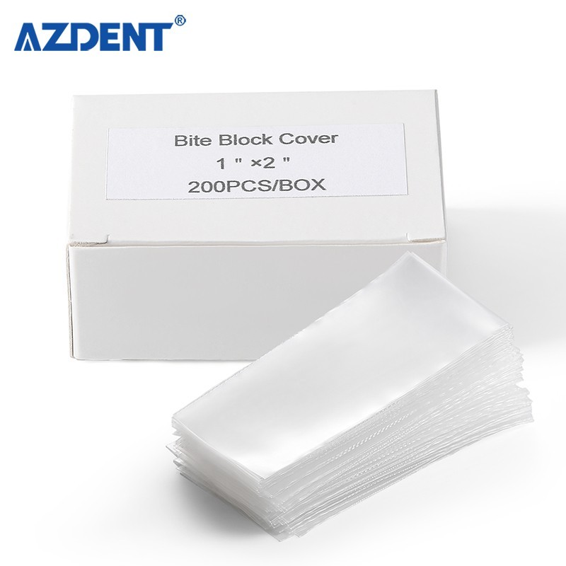 200pcs/box Dental Lab Panorama Bite Block Cover Sleeves/Protective Film/1″x2″