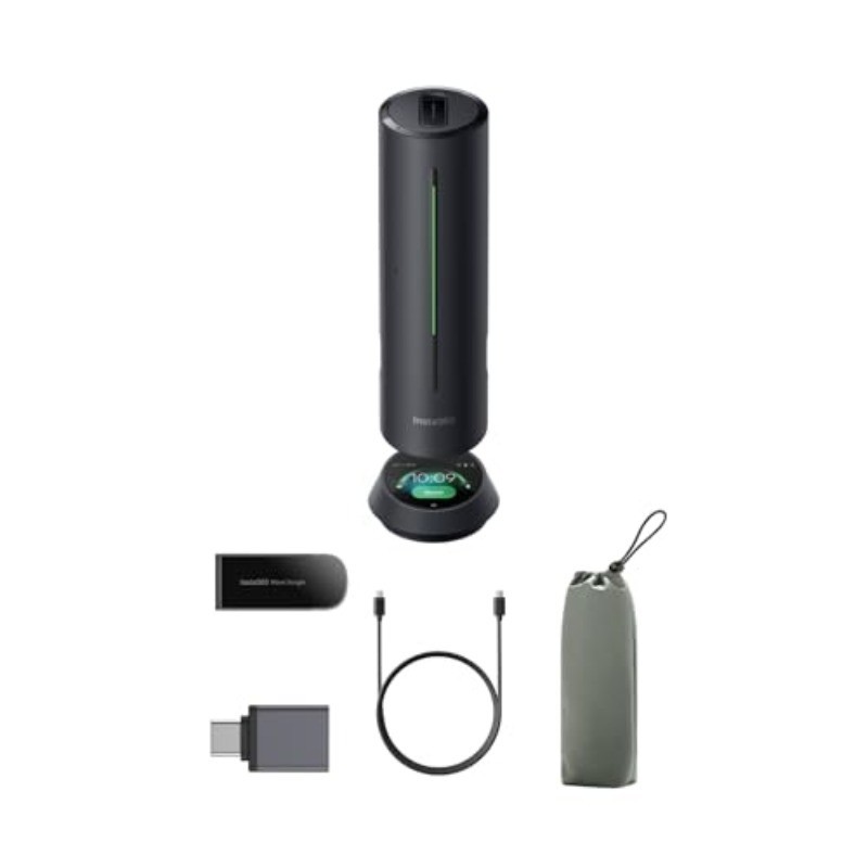 Insta360 Wave – AI Conference Speakerphone, Bluetooth, Voice Recorder, 8 Noise-C