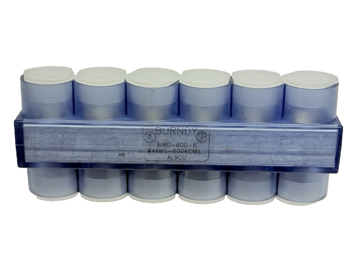 BIBD-600-6 BURNDY, AL9CU INSULATED CONNECTOR #4AWG- 600 kCMIL, AL9CU, 6 PORT