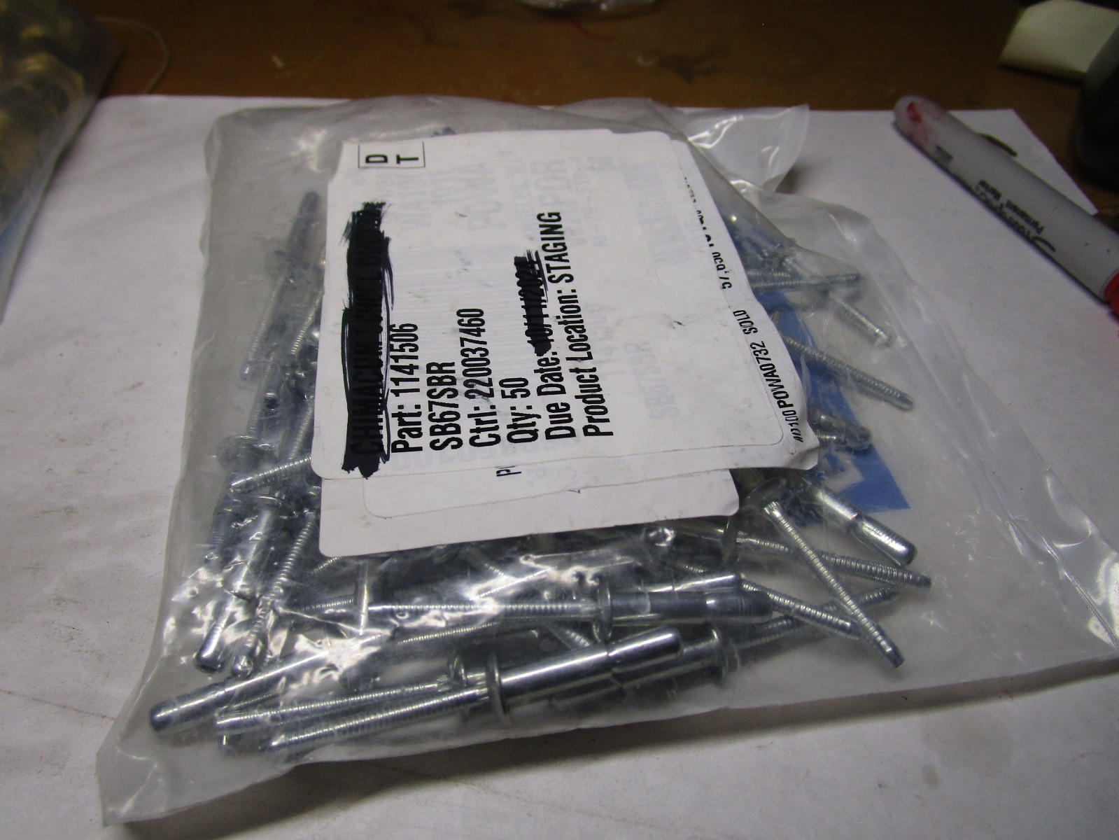 Structural Blind Rivet Dia. 0.188″ (3/16″) 0.214″ – 0.437″ – BH – ST/ST QTY 50