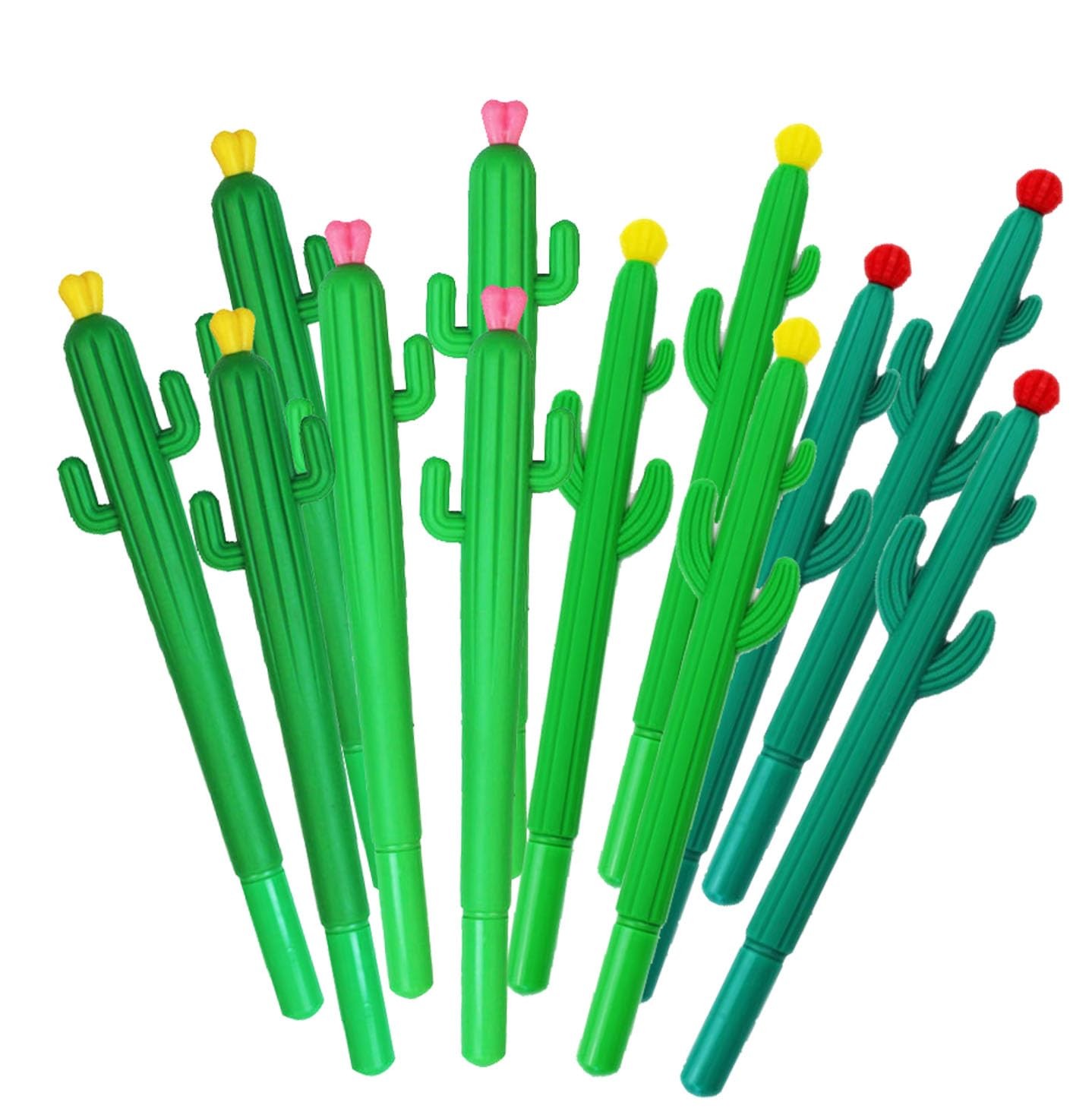 YYaaloa 12pcs Cactus Shape Gel Ink 1 Count (Pack of 12), cactus shape