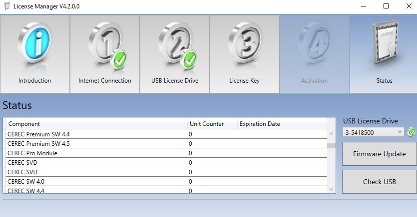 Inlab Cerec Cad Cam Basic Module Interface implant module Institutional Dongle