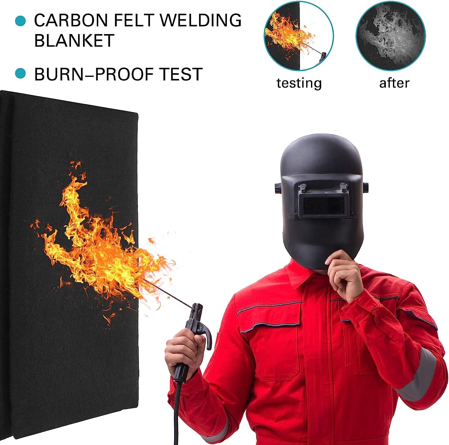 Welding Blanket Fireproof Heat Resistant Flame Retardant Fabric Carbon Felt