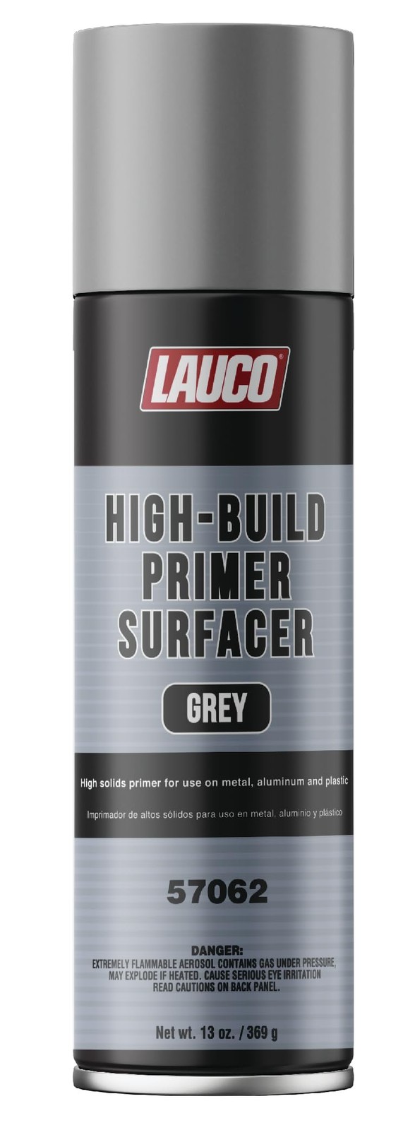 LAUCO Grey High-Build Primer Aerosol 13 oz, Heavy Fill Automotive Surfacer for