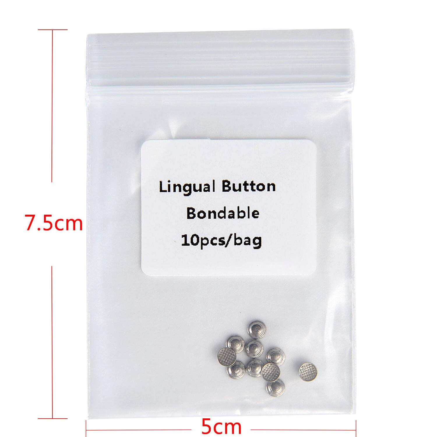 AZDENT Dental Orthodontic Lingual Buttons Bondable Round /Crimpable Hook Stops