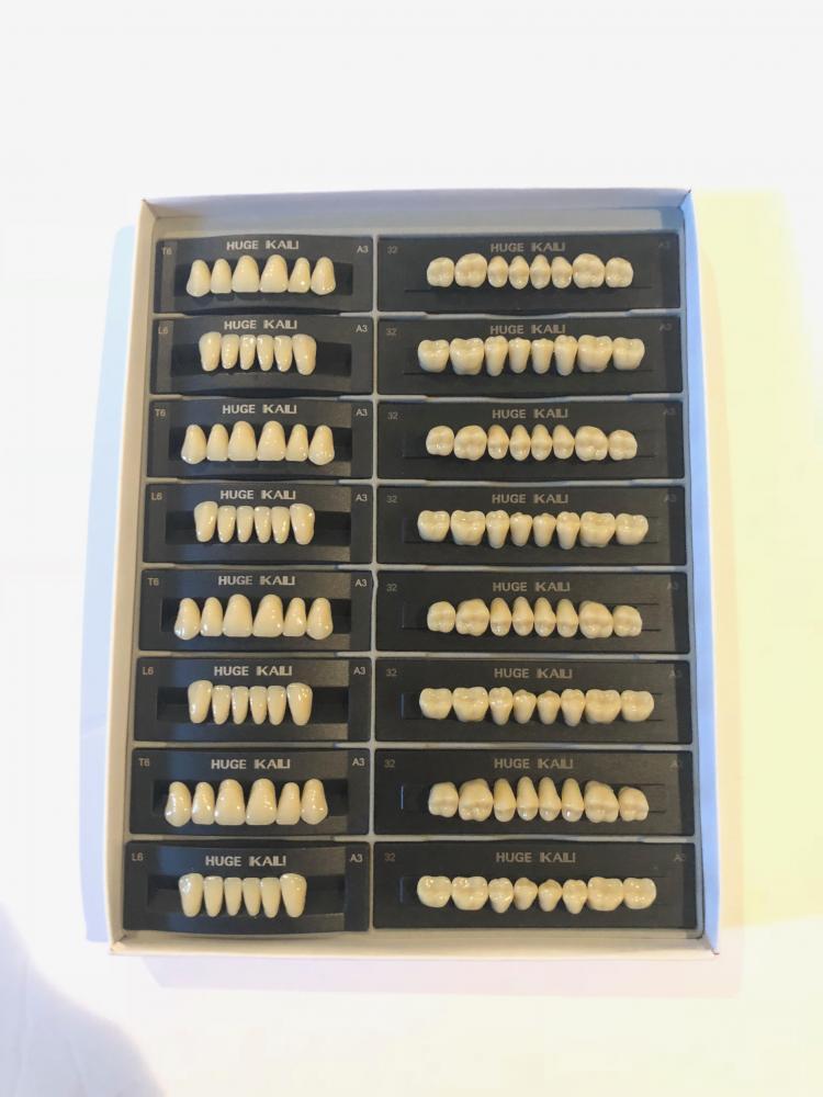 Huge KAILI Synthetic Polymer False Teeth T6/L6/32 Full set:28 teeth x4 sets