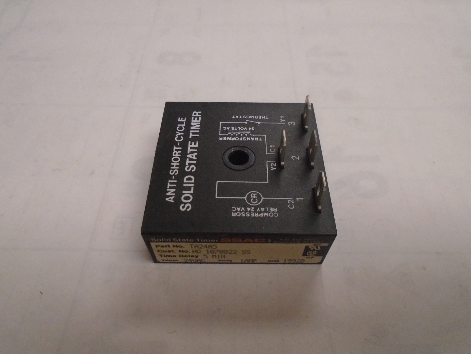 SSAC Solid State Timer TA24A5 5 Min. Delay – USED