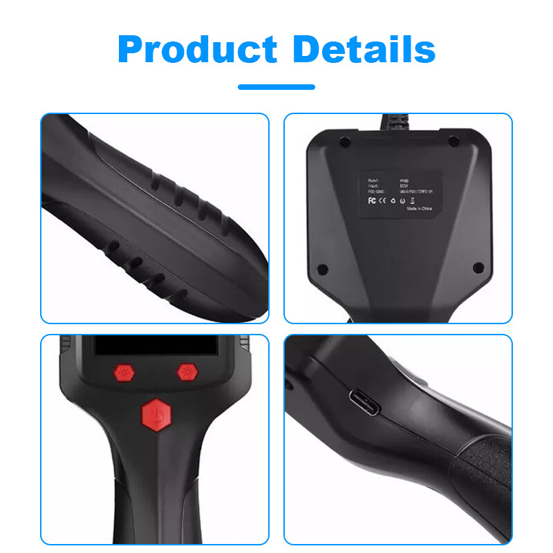 LED 1080P HD Handheld Industrial Endoscope 8mm Borescope Inspection Snake Camera