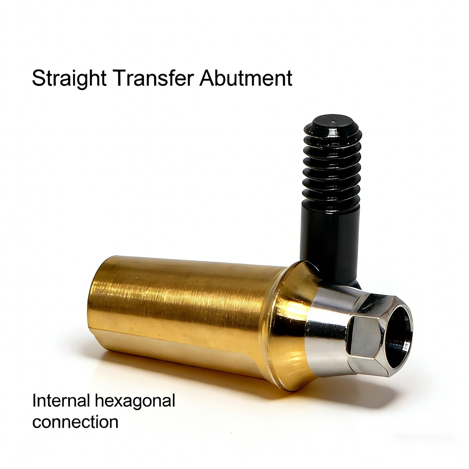 Dental Titanium Cemented Straight Abutment Fit Hiossen ET Regular Hex Platform
