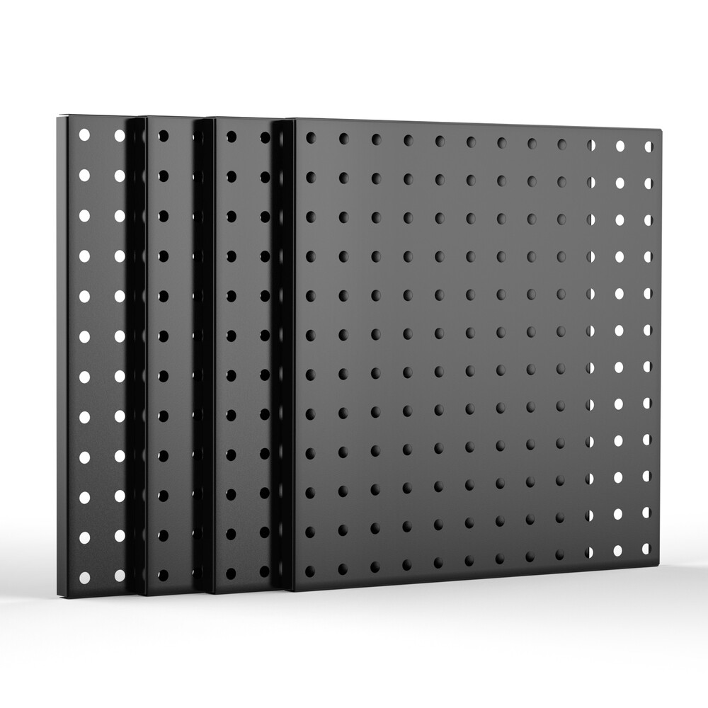 4 Pack Metal Pegboard Panels 12”x12”Heavy Duty Metal Pegboard Wall Organizer