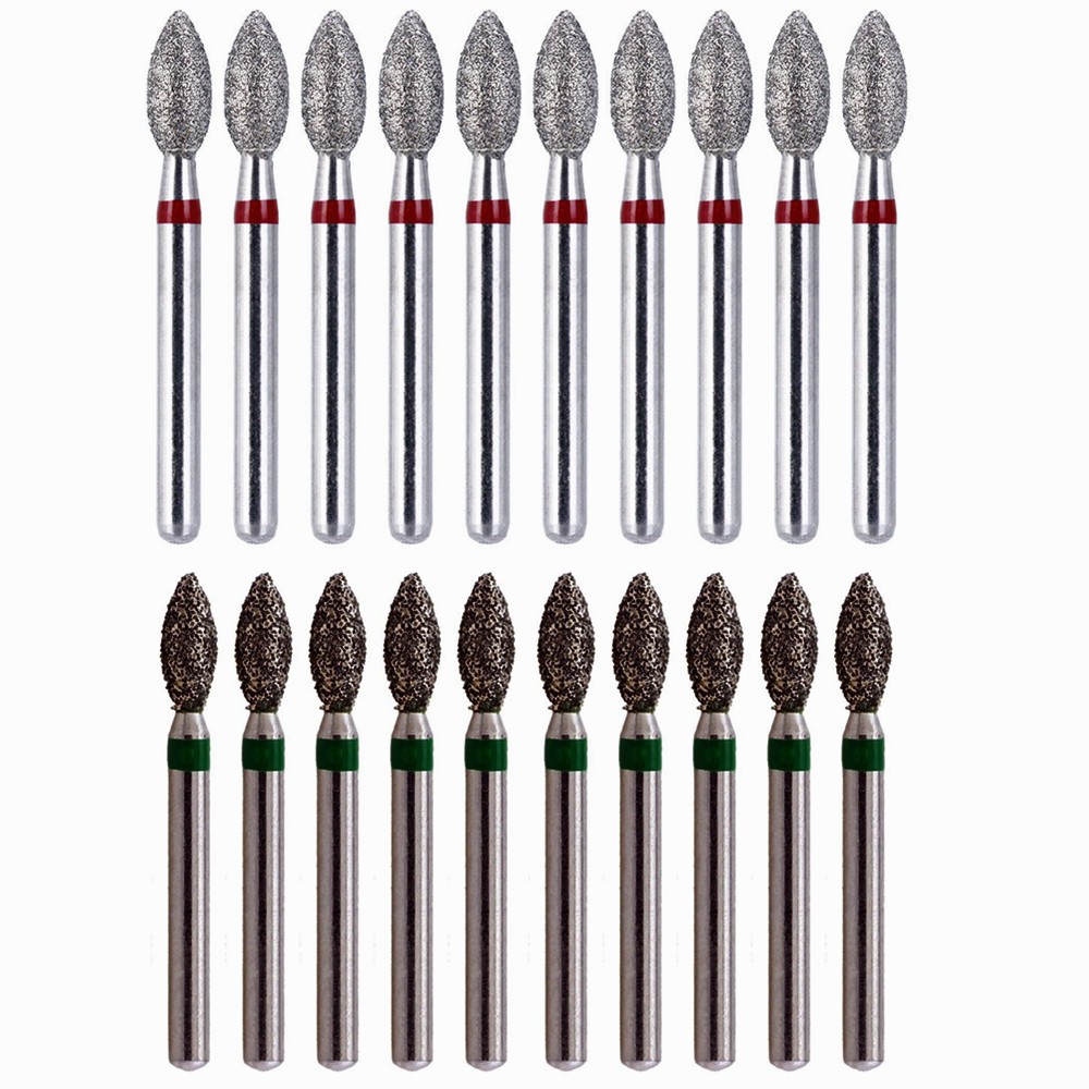 10 Pcs/Pack Dental Pointed Football Taper Coarse Grit Diamond Burs FG 368/023C