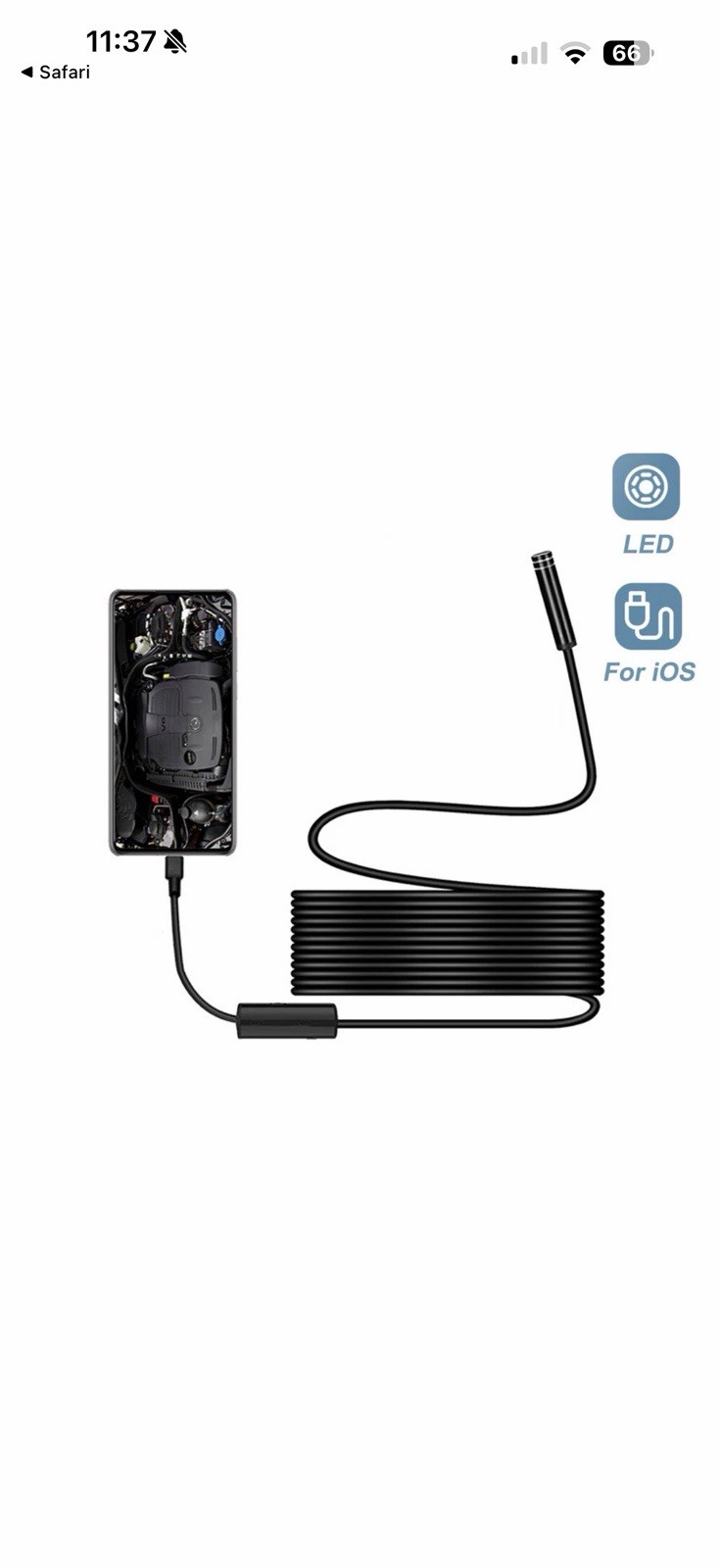 Endoscope Industrial dual Camera Lens 5m Line Length New Photo & Video HD LED