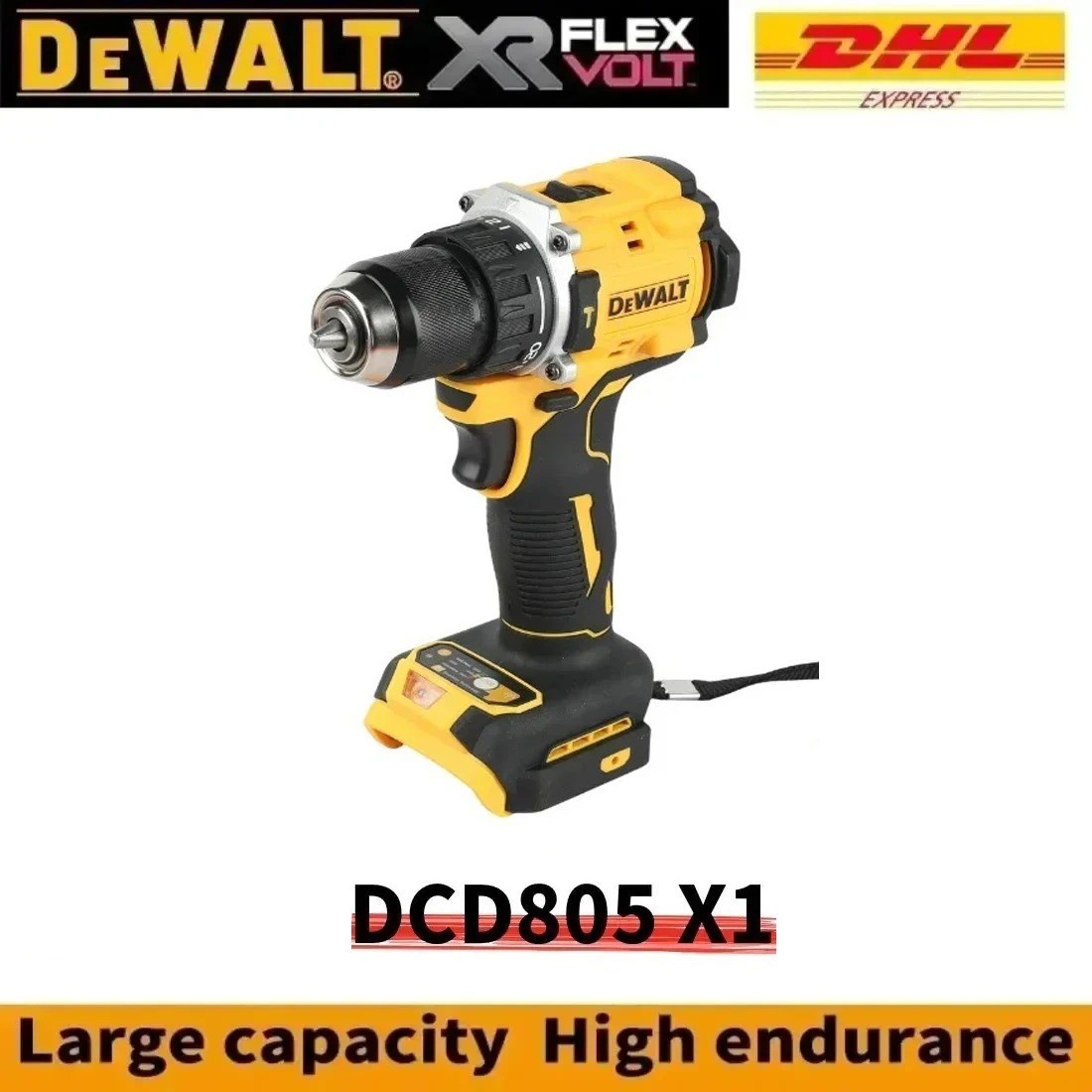 DEWALT DCD805 20V – MAX Power Brushless Cordless Impact Drill Driver – Tool Only