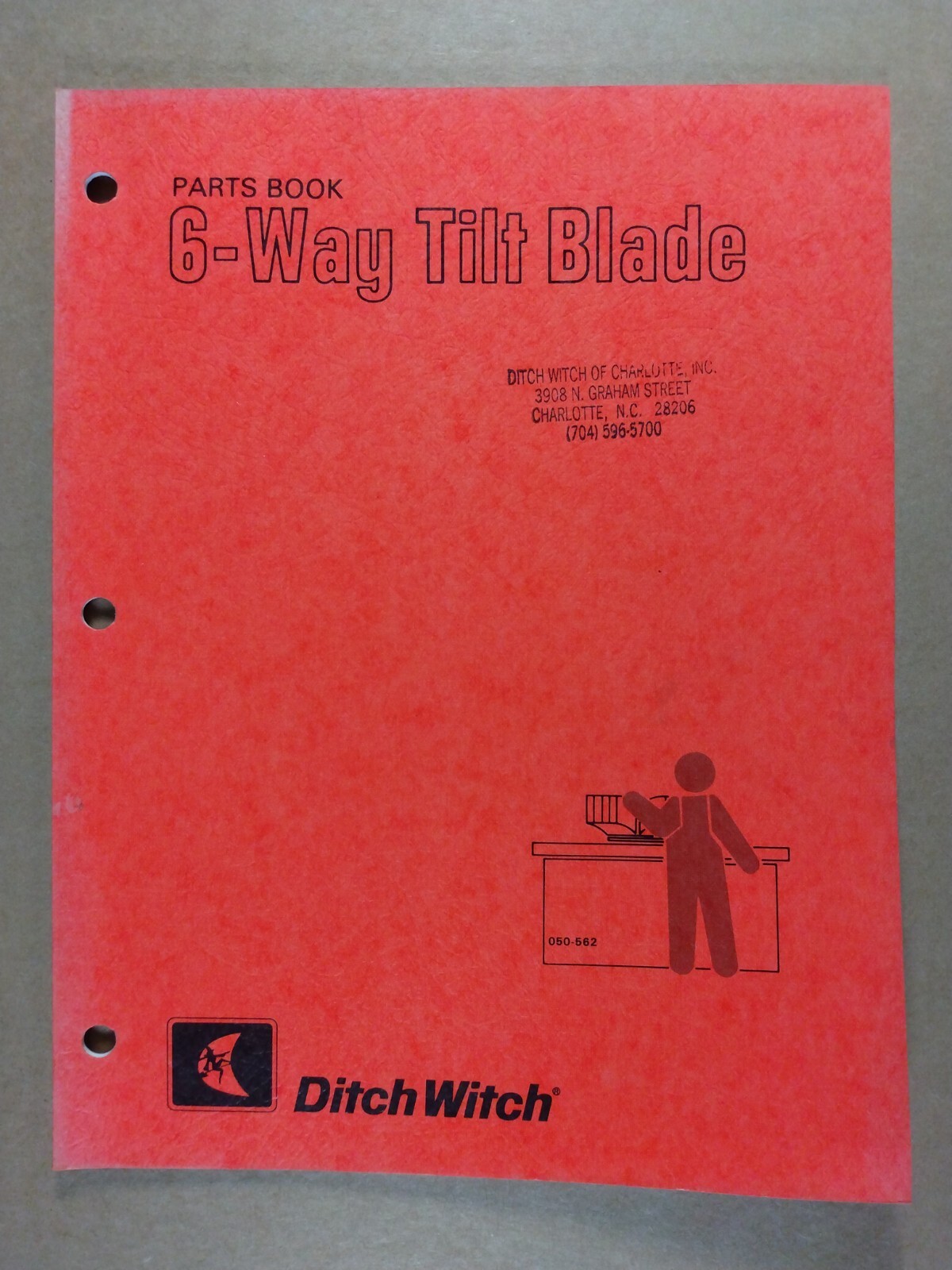 Ditch Witch 6-Way Tilt Blade Parts Book 050-562