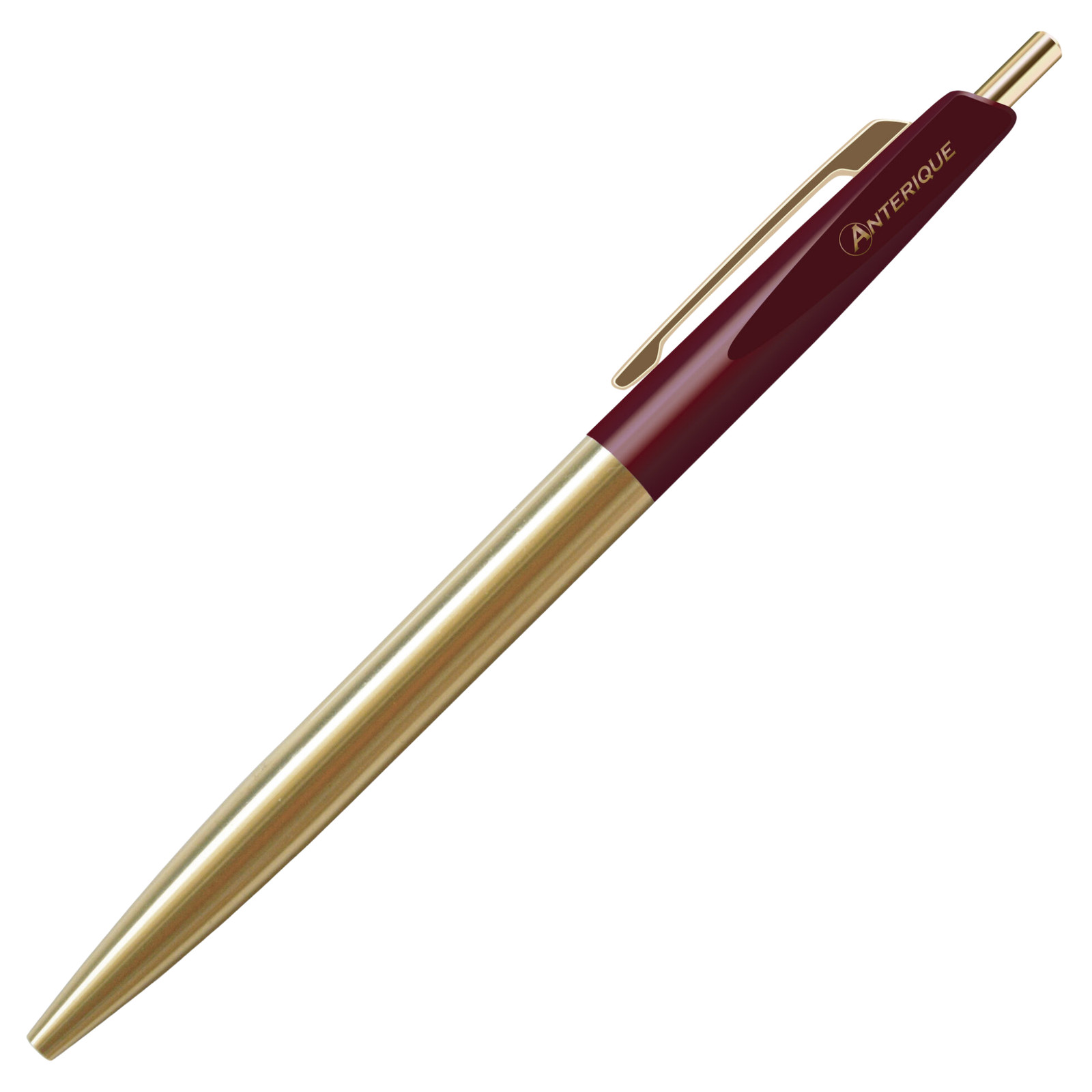 Anterique Brass Collection Ballpoint Pens [Ultra-Low Viscosity]: 5-7/8 in. Maroo