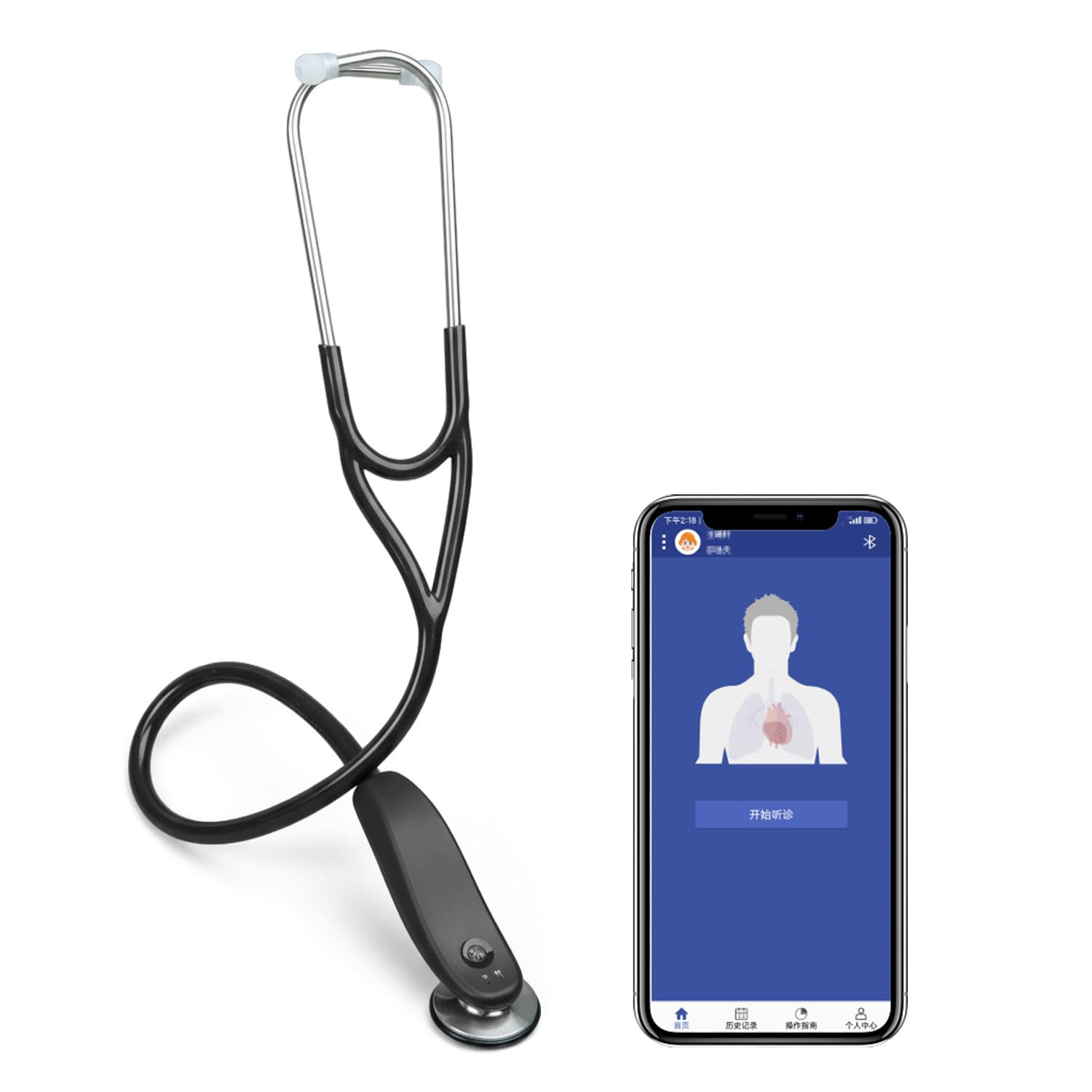 Digital Stethoscope with 24X Amplification & Hi-Fi Heart/Lung Modes – Profession