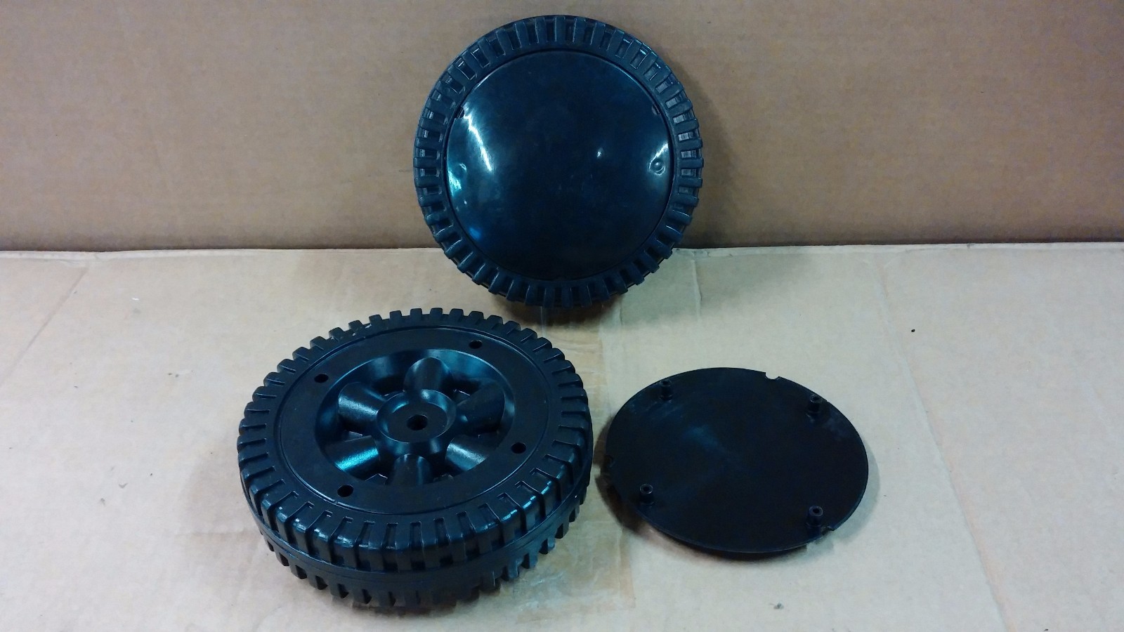Threaded Hard Plastic Tires 5 3/4″ X 5 3/4″ X 1 1/2″ Wheels Lot of 2 Wheels