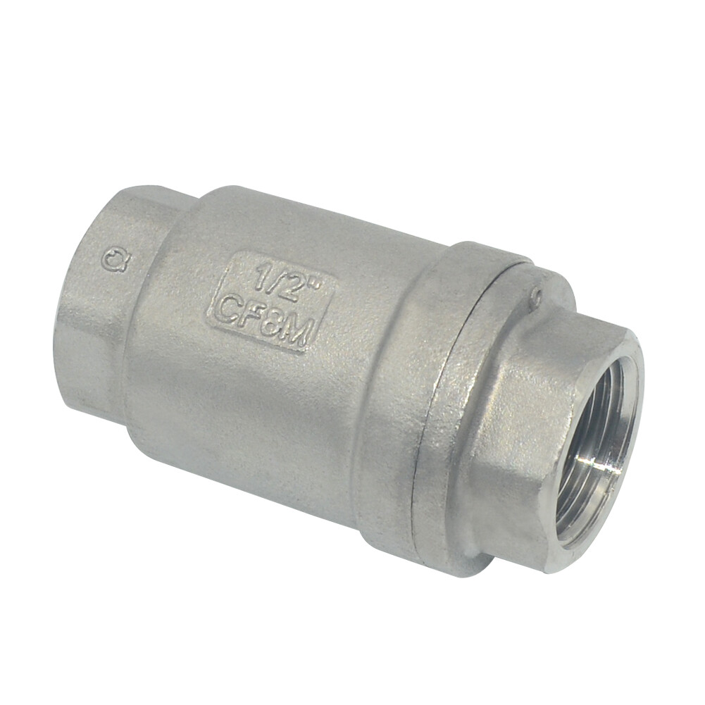 1/2 inch Vertical Check Valve NPT female Threaded Stainless Steel 1000psi