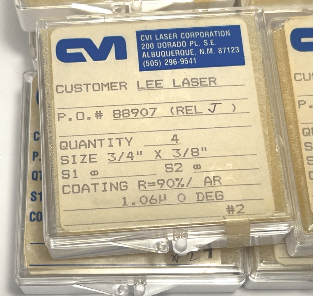 CVI 90% R @ 1064nm mirrors Ø3/4″ YAG