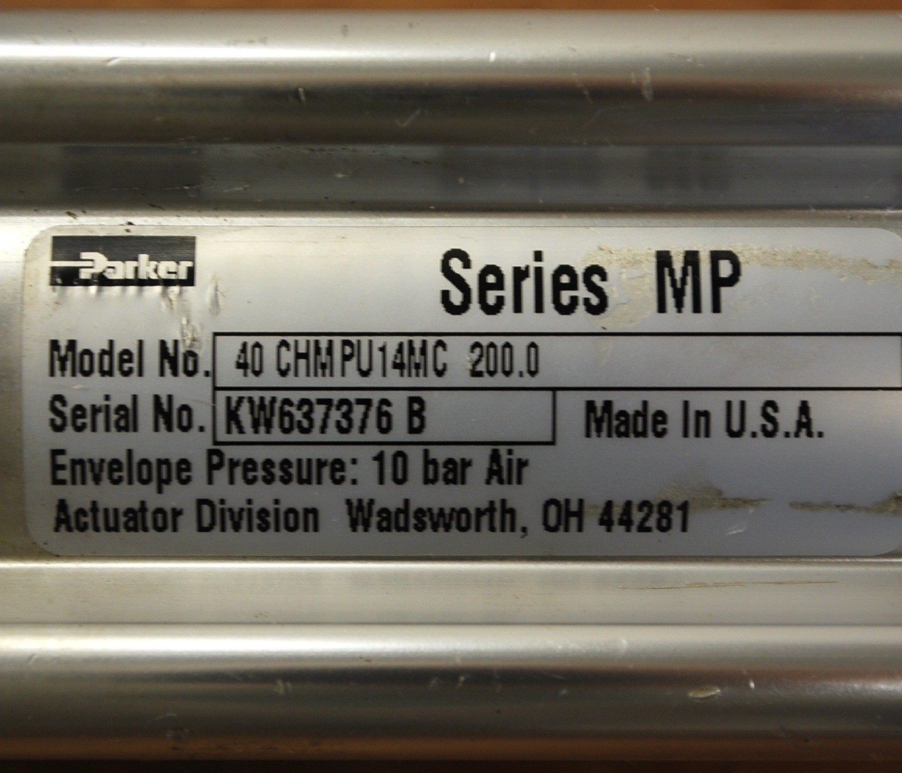 Parker 40 CHMPU14MC 200.0 Series MP Pneumatic Cylinder – NEW