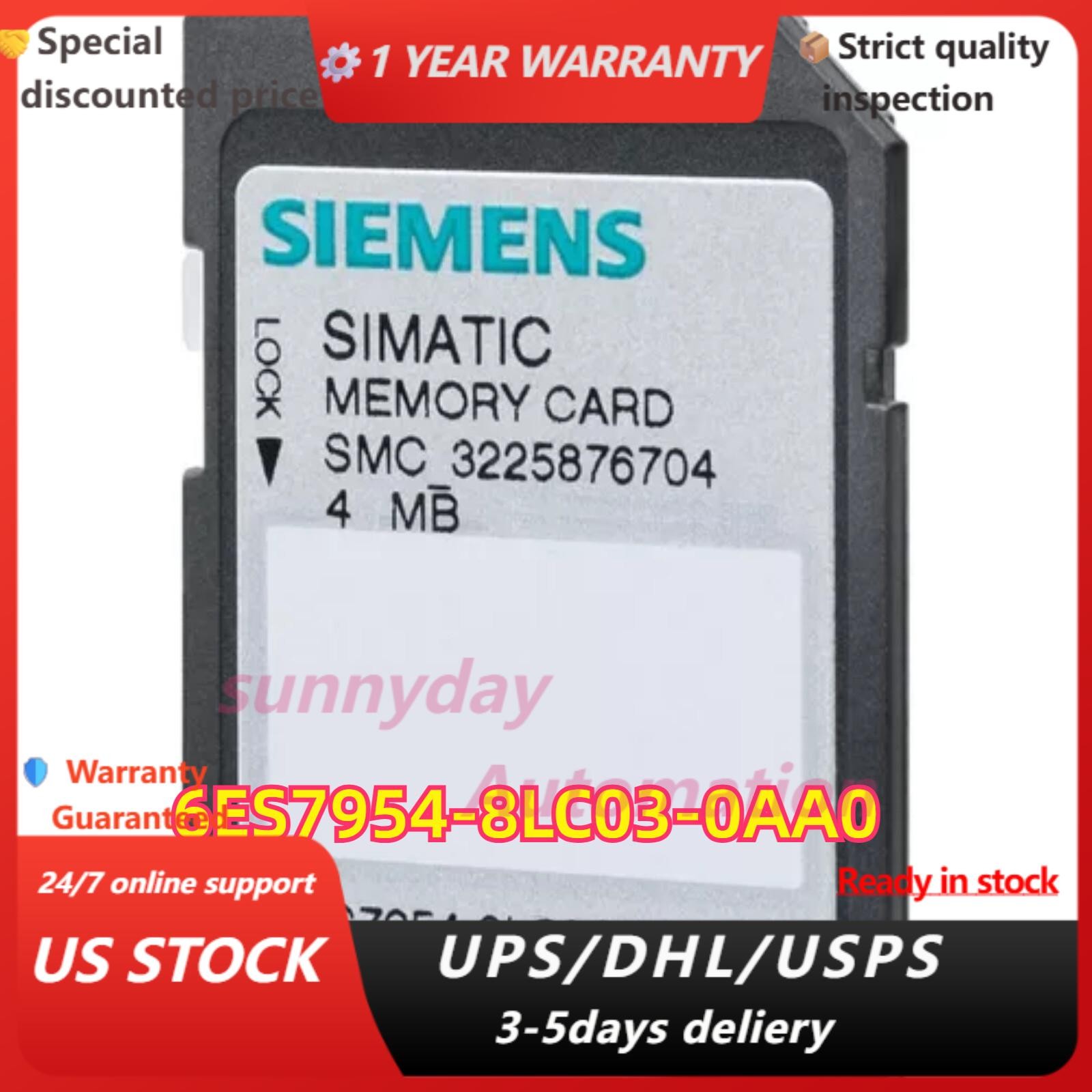 New Siemens 6ES79548LC030AA0 SIMATIC S7 memory card 6ES7954-8LC03-0AA0