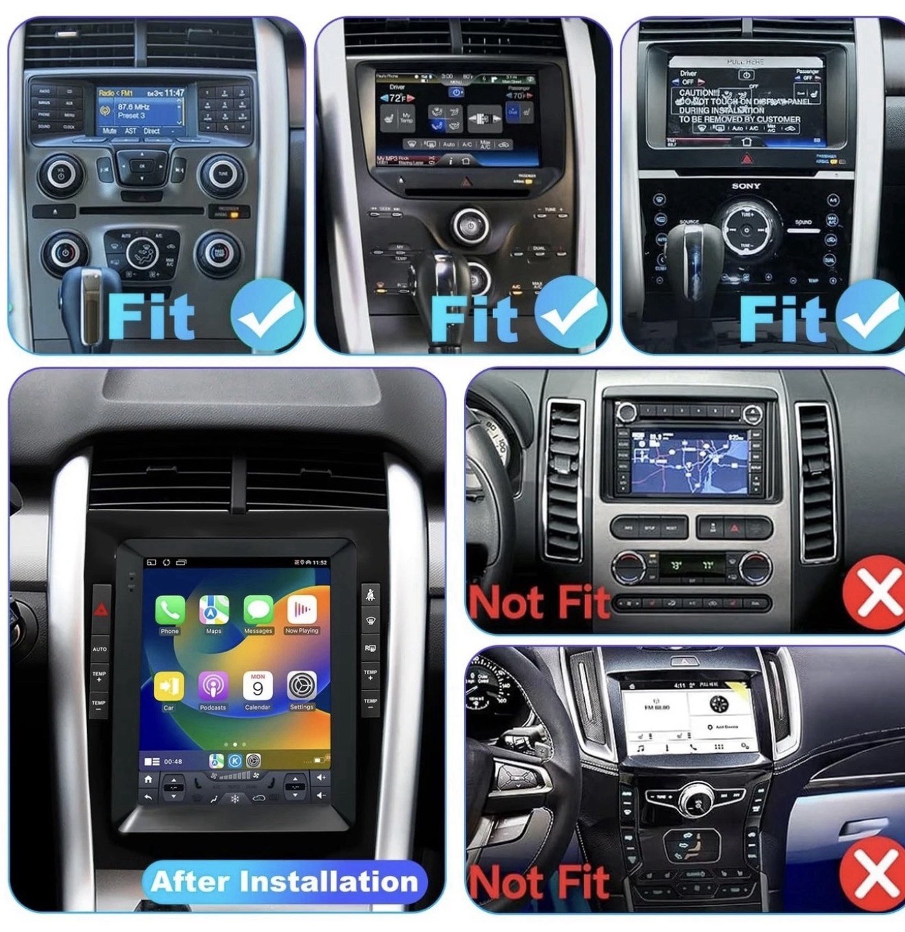 4G+64G Car stereo For Ford Edge Radio Upgrade 2011 2012 2013 2014, 9.7 Inch T…