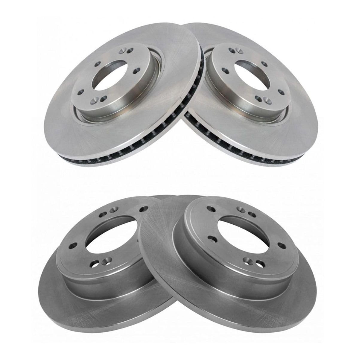 Disc Brake Rotor 4pcs Kit Front Rear for Veloster 2013-2017 Forte5 2014-2018