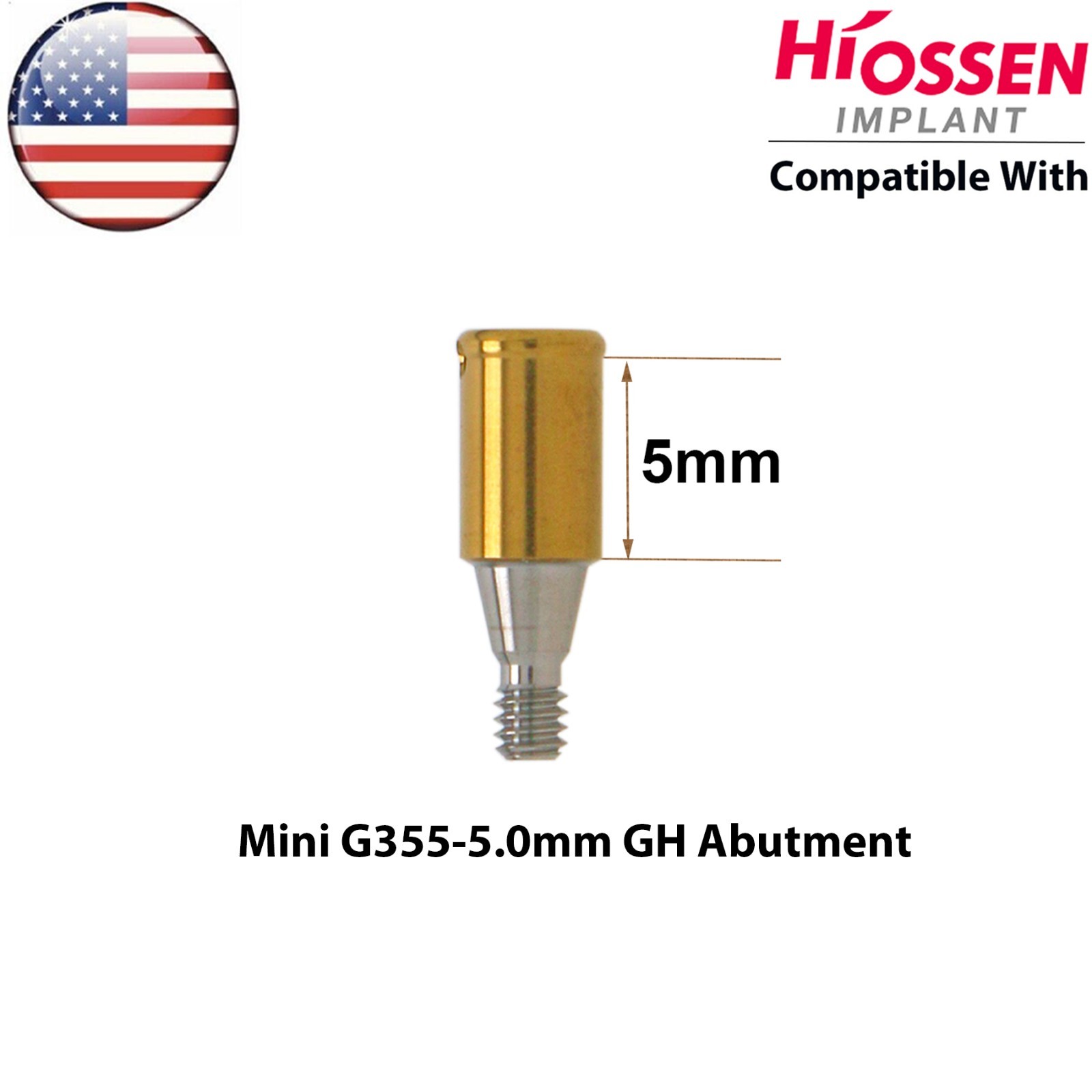 US Dental Locator Abutment Mini Regular 3/4/5mm Male Caps Kit For Hiossen Osstem